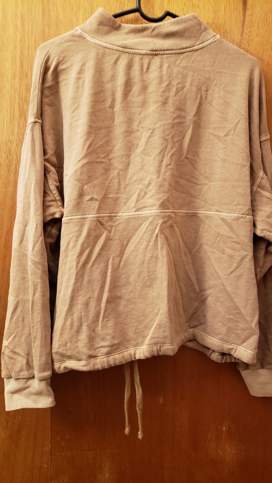 OLD NAVY Draw String TOP 4 Button placket LARGE Golden Tan Women’s clothing EUC