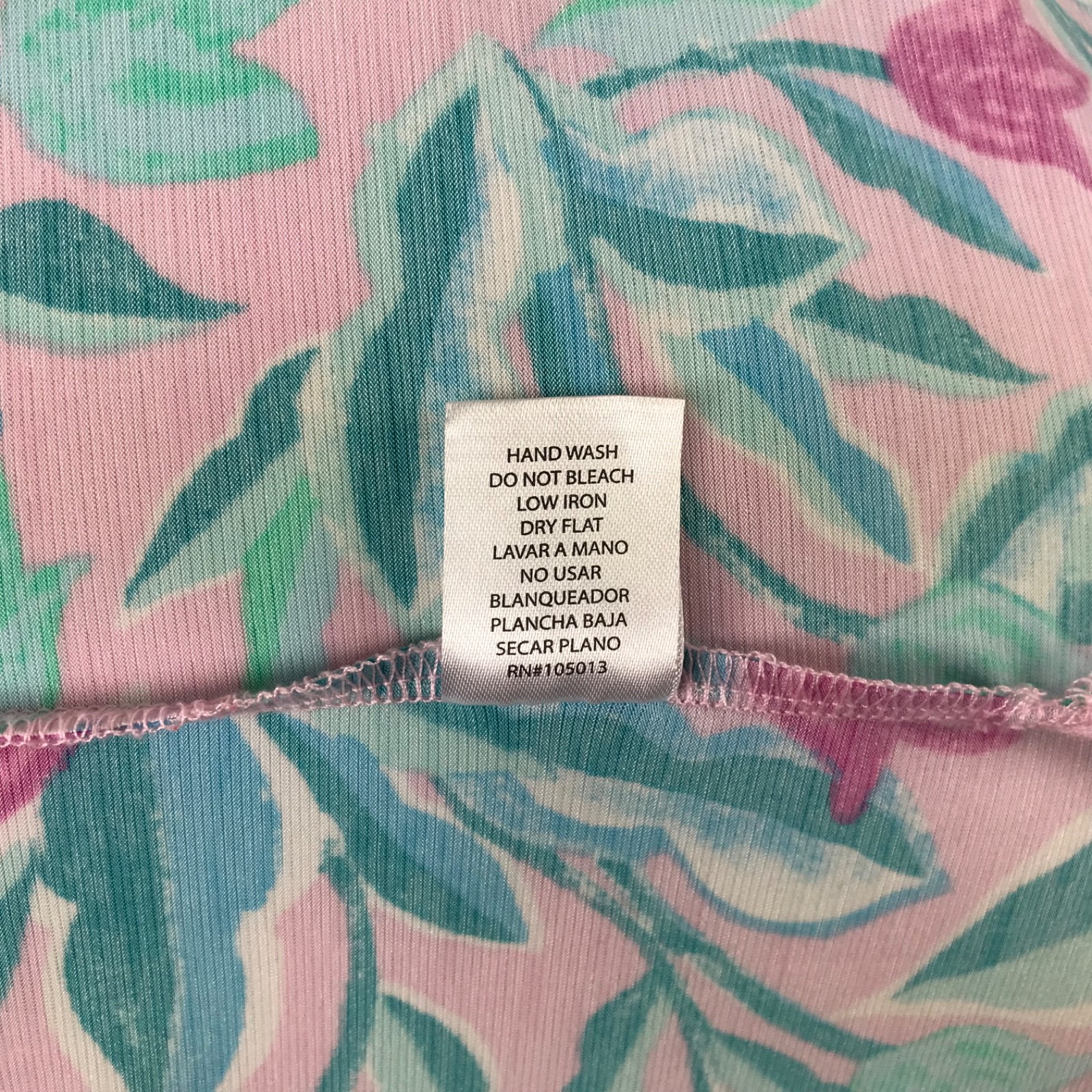 Dear Scarlett Floral Top Blouse Size 2X Pink Aqua Short Sleeve Knit Bloomcore