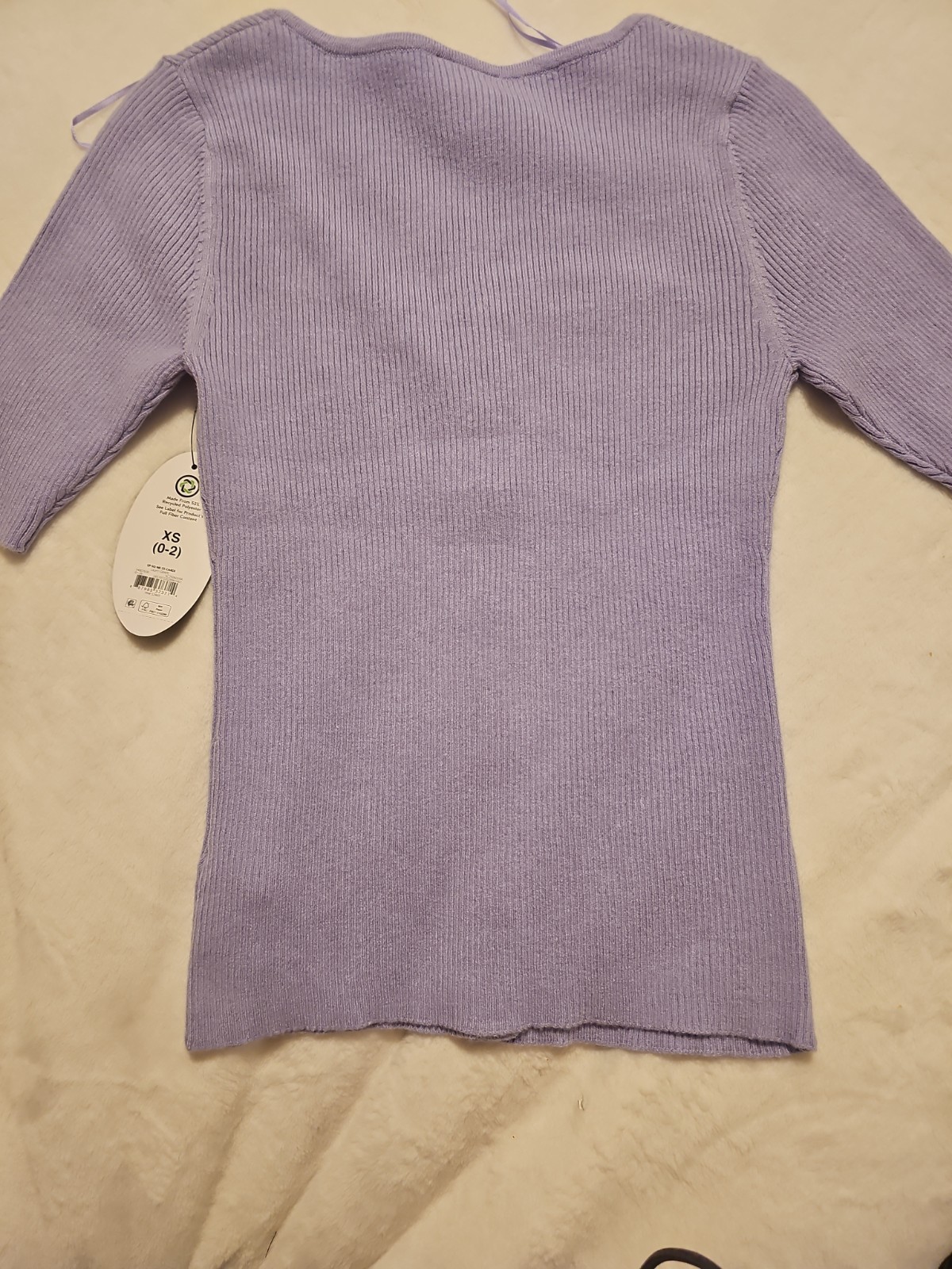 Scoop XS(0-2)Square Neck Short Sleeve Women’s Top Light Purple NWT