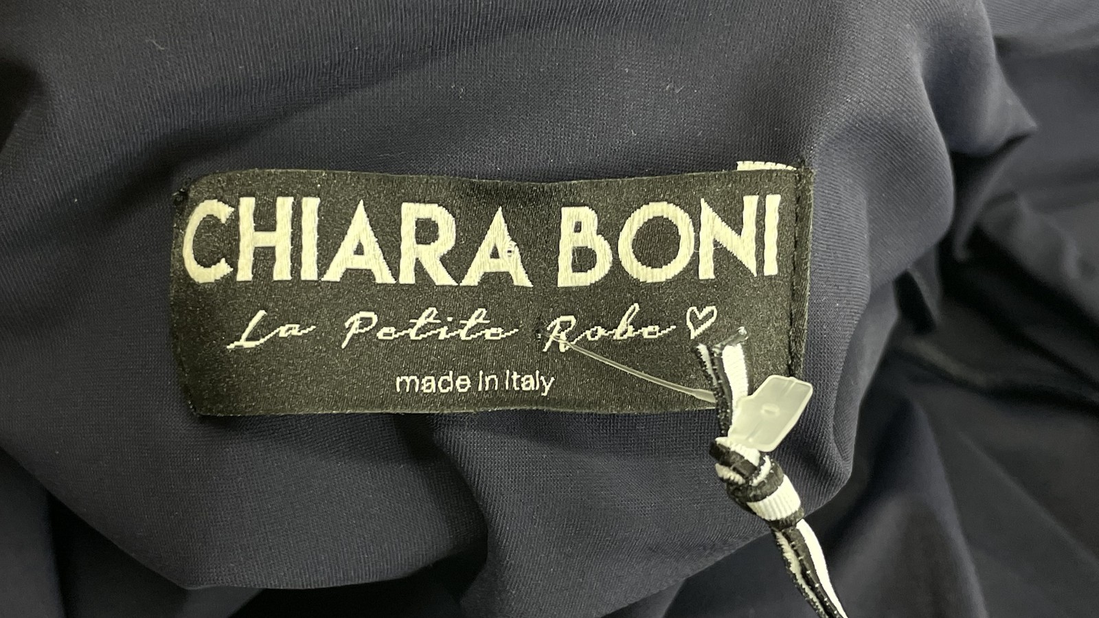 Chiara Boni Women Top Midnight Blue Size 6 Dominy Stretch V-Neck Lapel Polyamide