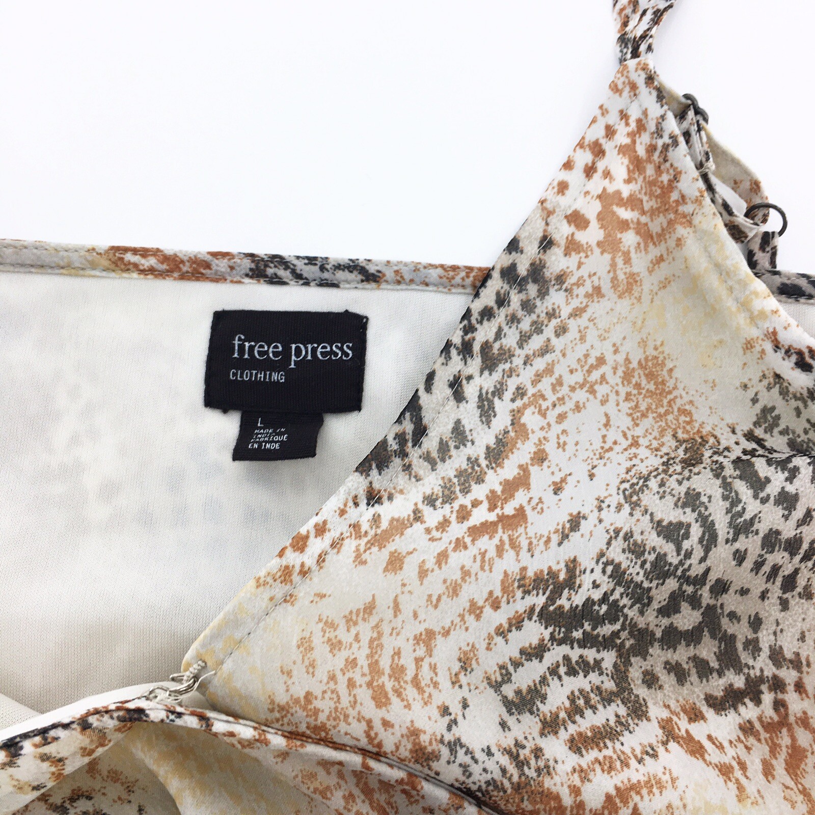 Free Press Nordstrom Blouse Womens Surplice Camisole Tank Top Snake Print Large