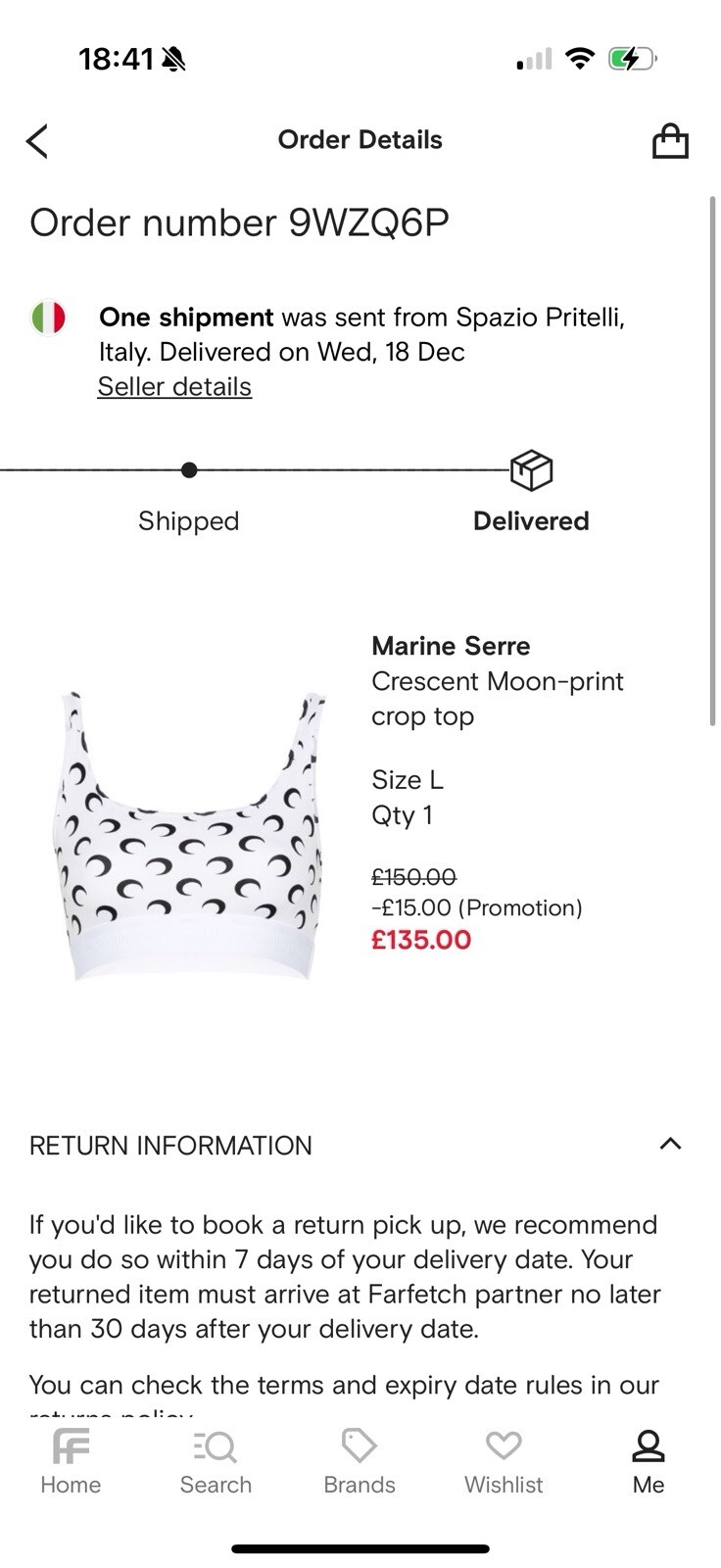 MARINE SERRE CRESCENT MOON-PRINT CROP TOP