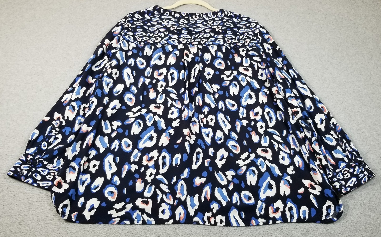 CECIL Tunic Top Women 2XL XXL Multicolor Leopard Animal Print Long Sleeve V Neck
