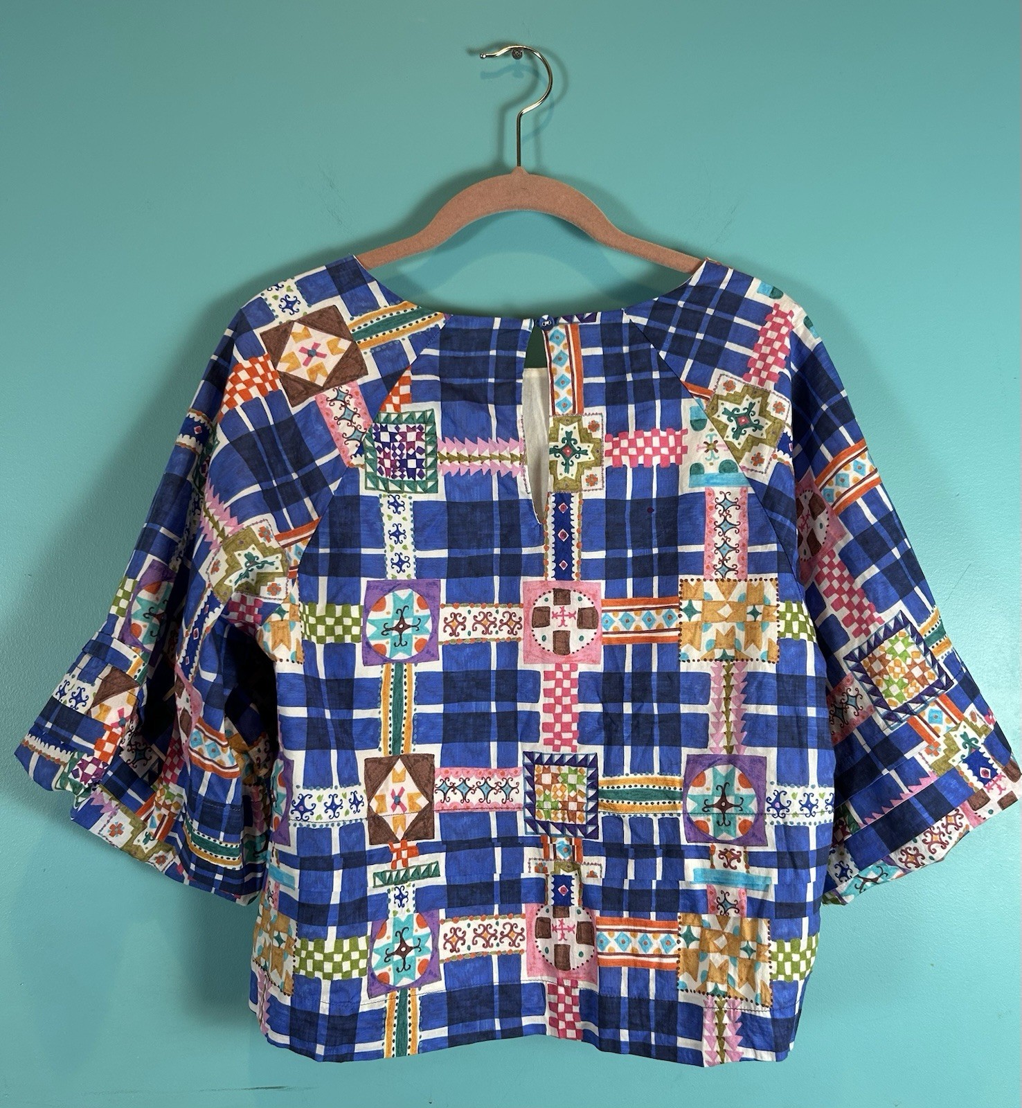 Gorman Cotton Stained Glass Patterned Print Boxy Blouse Women’s