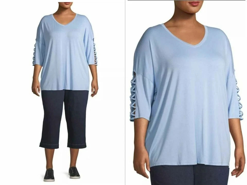 Women’s Plus Size Blouse, Terra & Sky Plus Size Women’s Top, 0X to 3X True Size