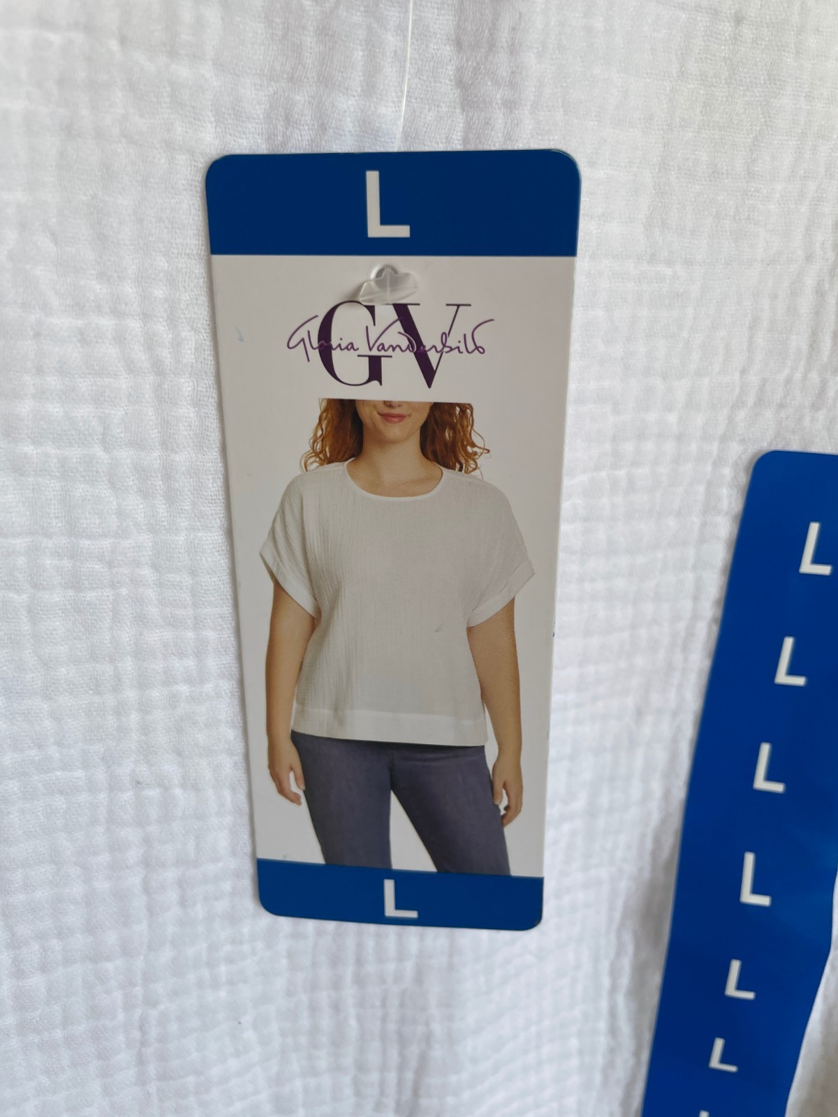 NEW Gloria Vanderbilt Women’s Short Sleeve Cotton Gauze Top White L NWT