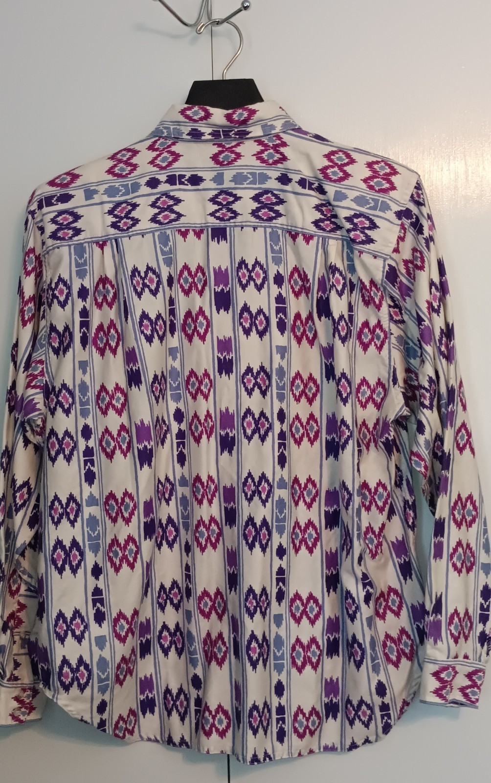 Vintage 90s Western Womens Shirt Long Sleeve Button Up Purple Rodeo Y2k Retro