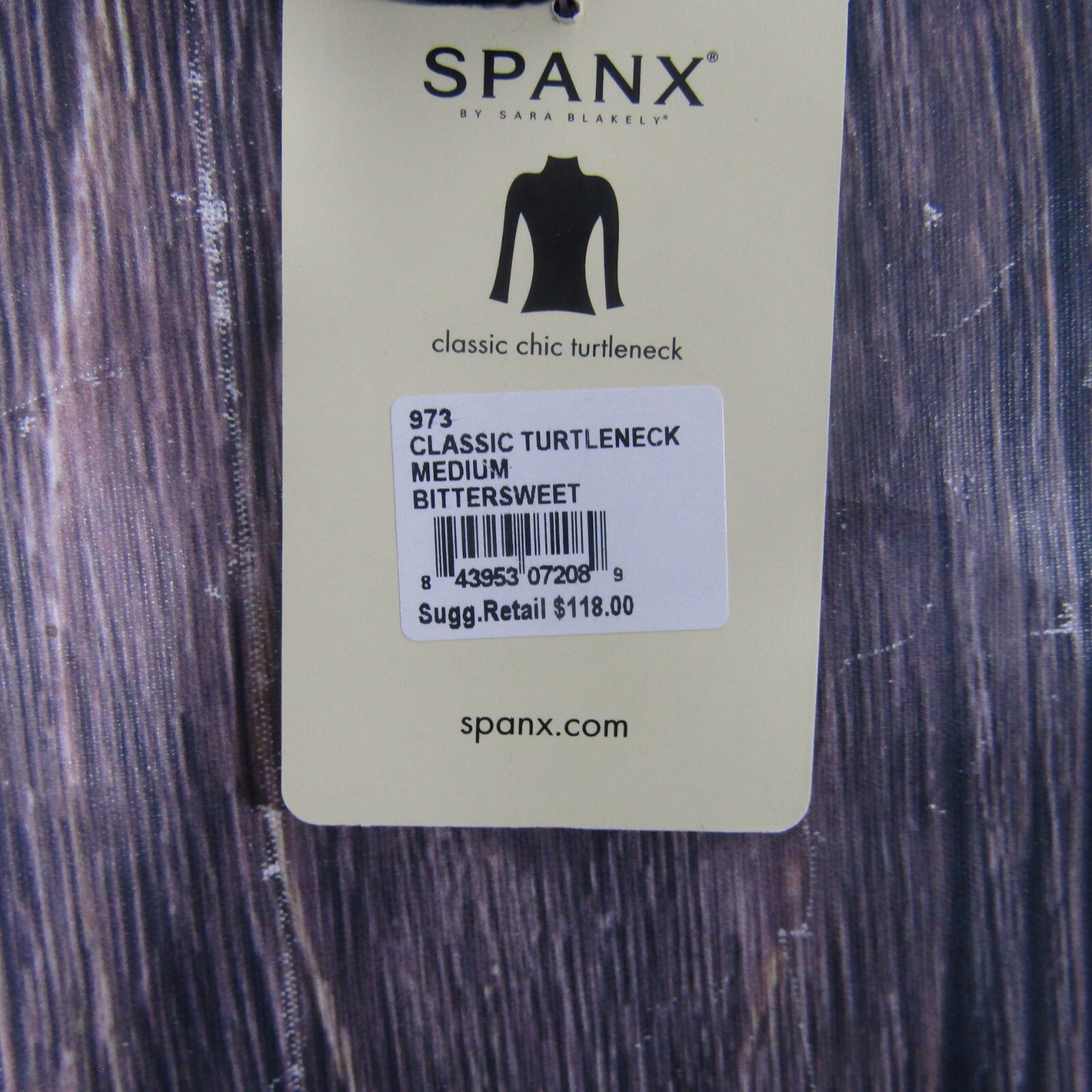 Spanx On Top NEW NWT Medium Turtleneck Long Sleeve Top Brown Bittersweet 973