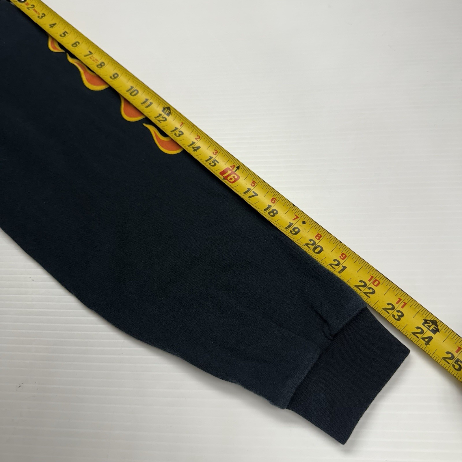 Vtg Anvil Snowmobile Flame Logo Montague Inn NY Womens Cropped Shirt L Black USA