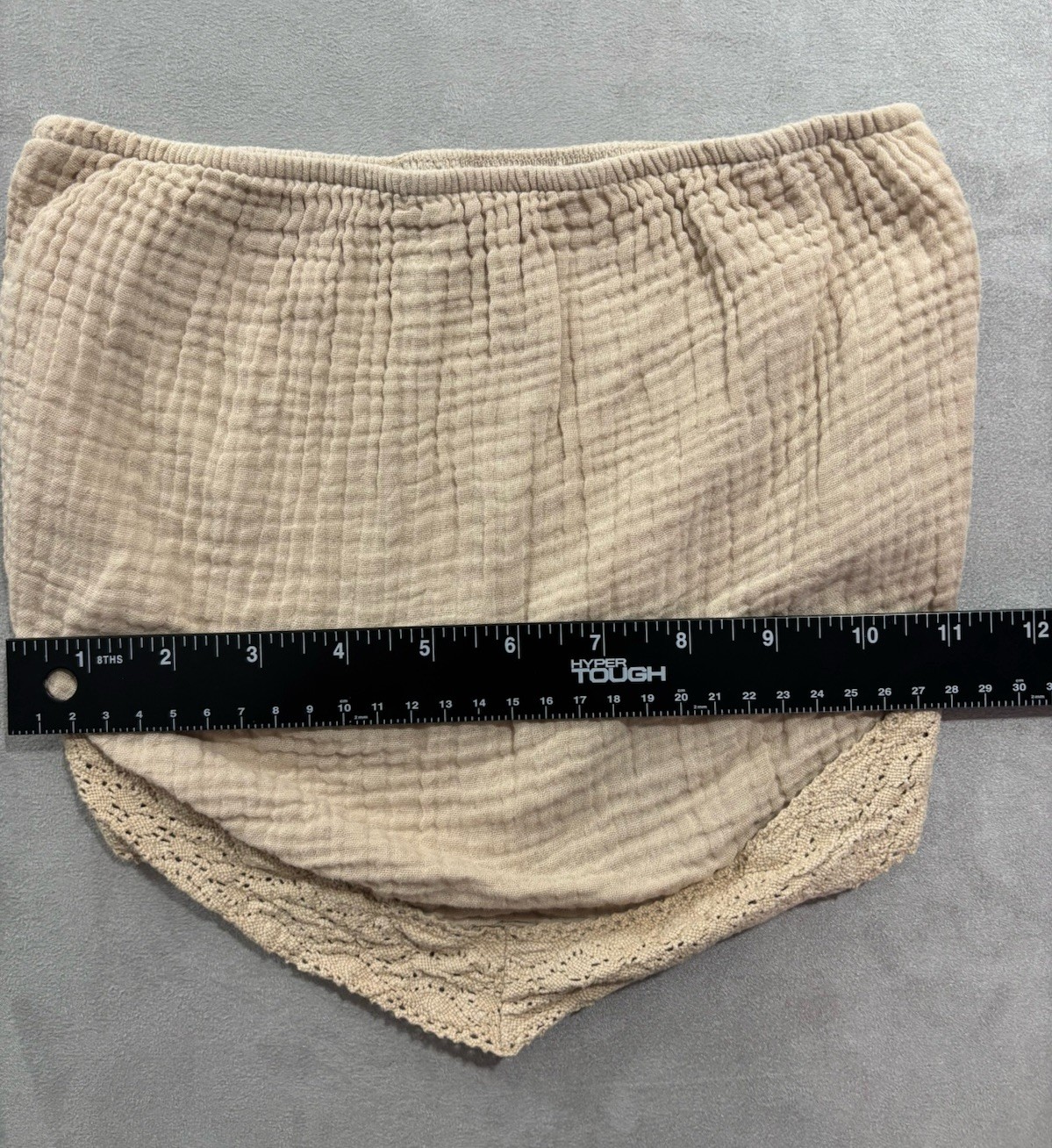 Full Tilt Bandeau White Strapless Y2K Girly Tube Top Ribbed Knit Bralette
