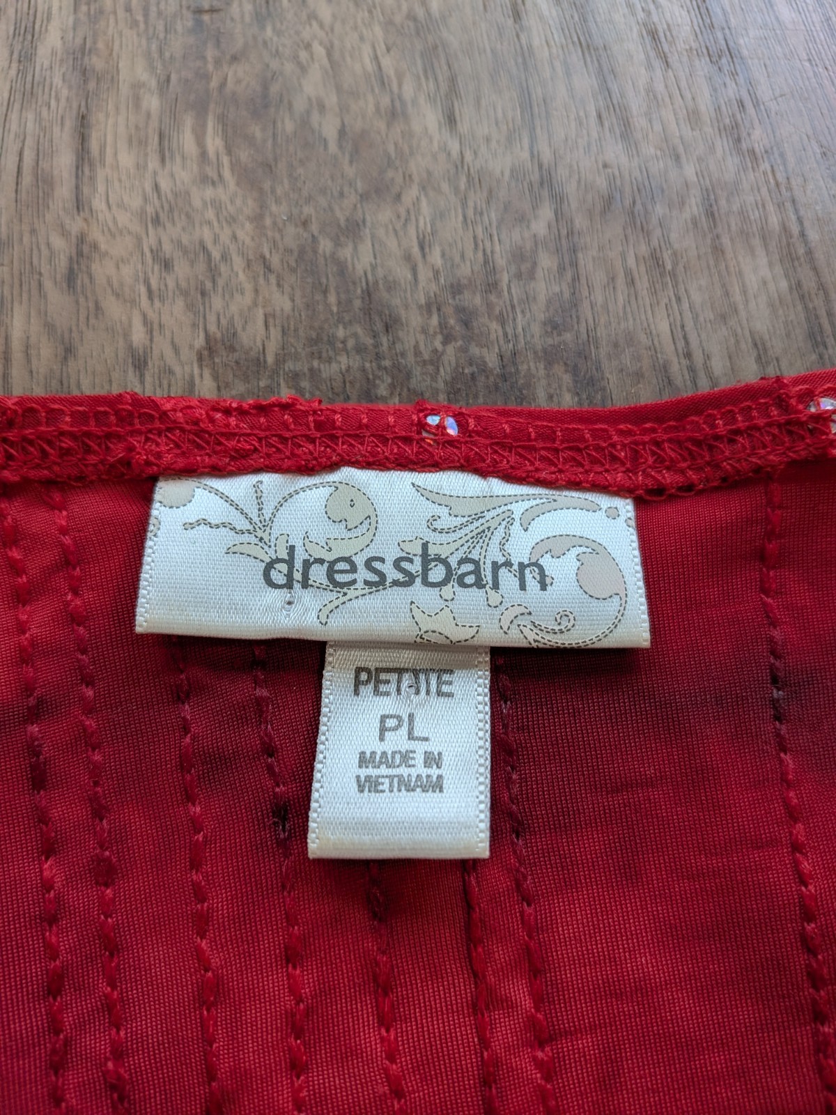 Sequin Romantic Maximalist Top Embroidered Bow Red 90’s Y2K Shirt Size PL