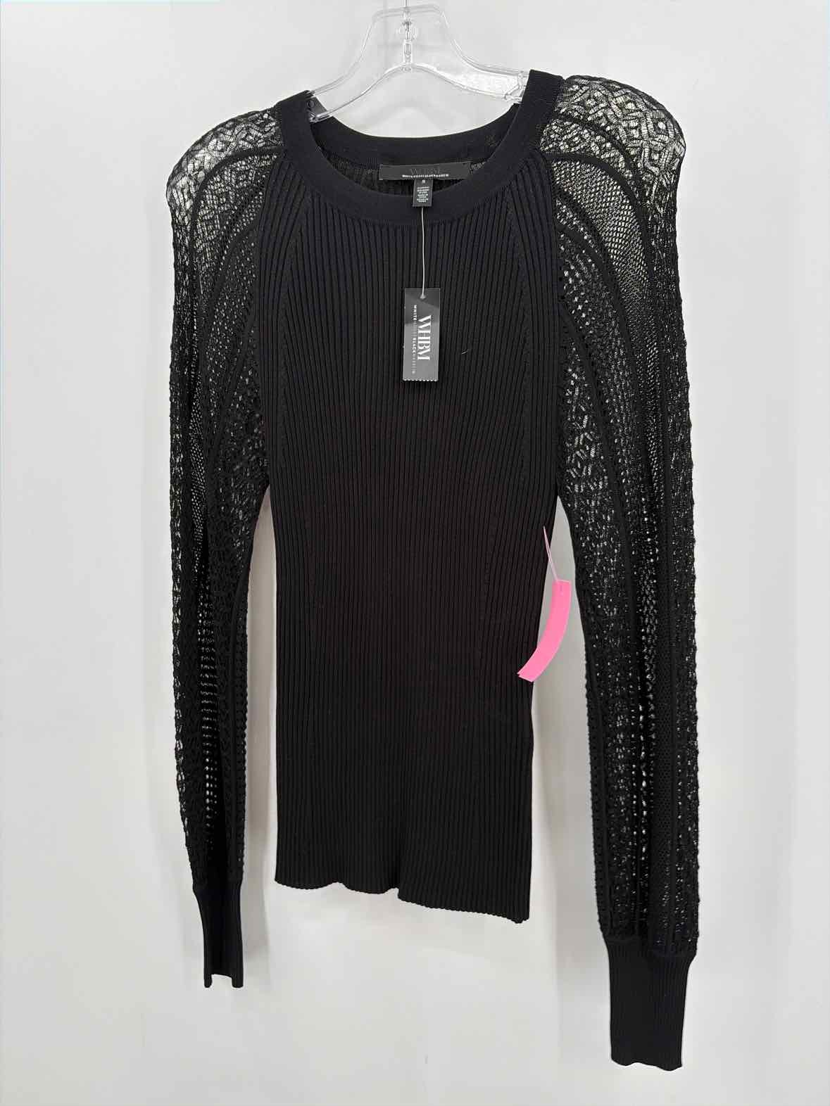 Pre-Owned White House Black Market Black Size Small Long Sleeve Blouse