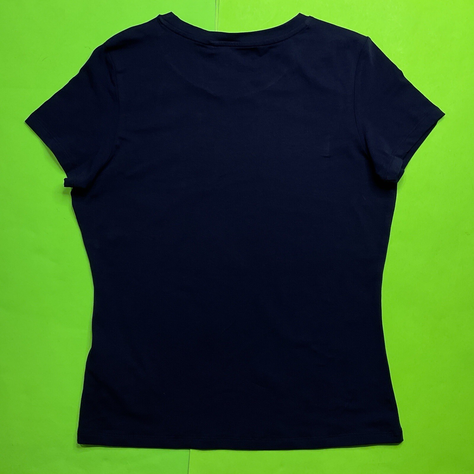 GUESS Los Angeles Women’s Short Sleeve T-Shirt LARGE Navy Blue w/Gold NEW