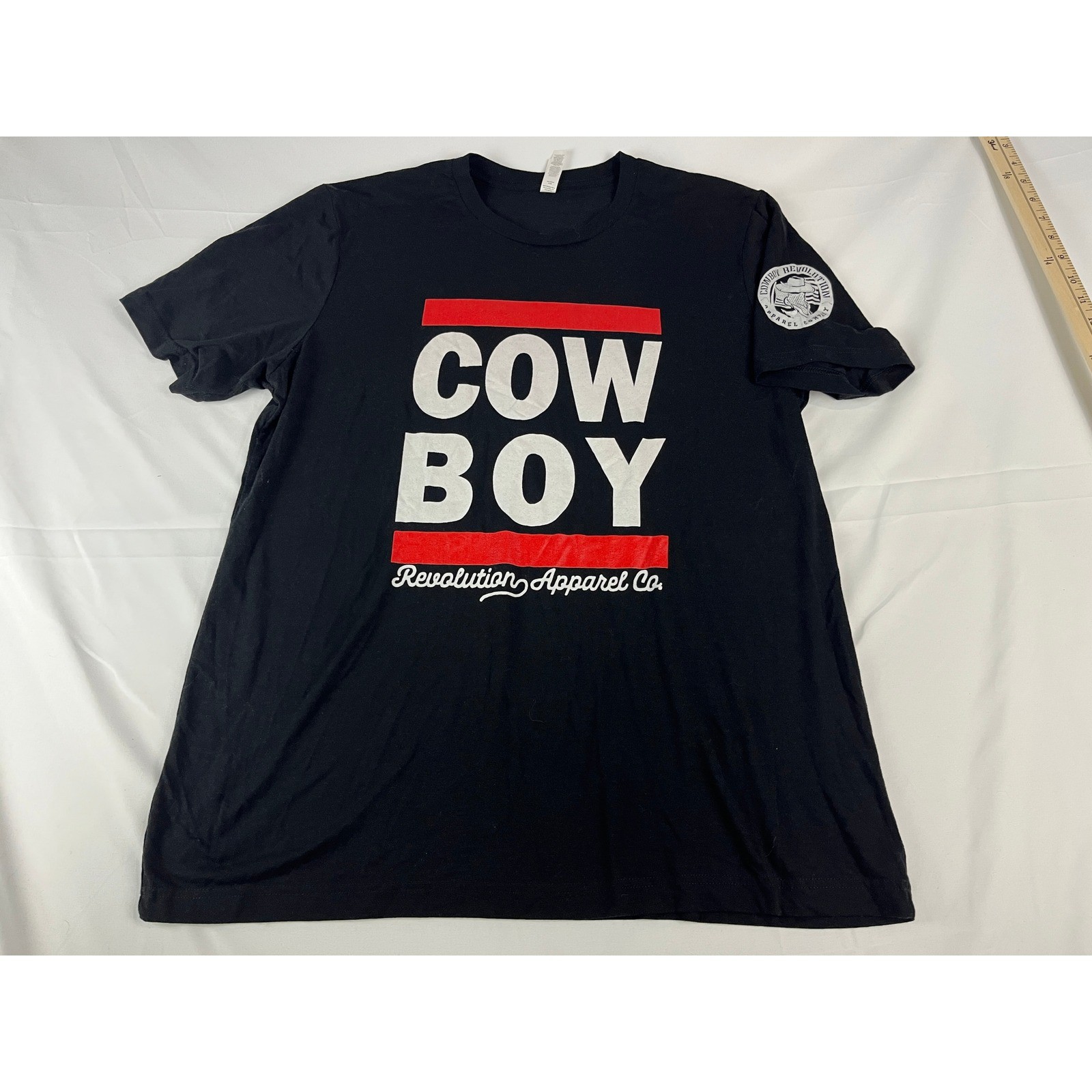 Revolution Apparel Co Cowboy Graphic T Shirt Black XL Bella Canvas