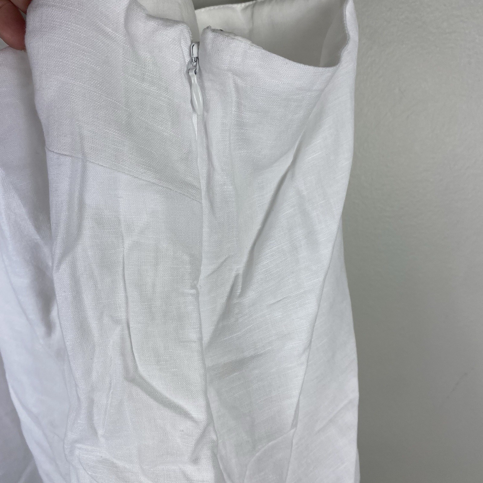 J Crew Linen Blend Top Sleeveless Sz XXL White NWT Coastal Beach Vacation