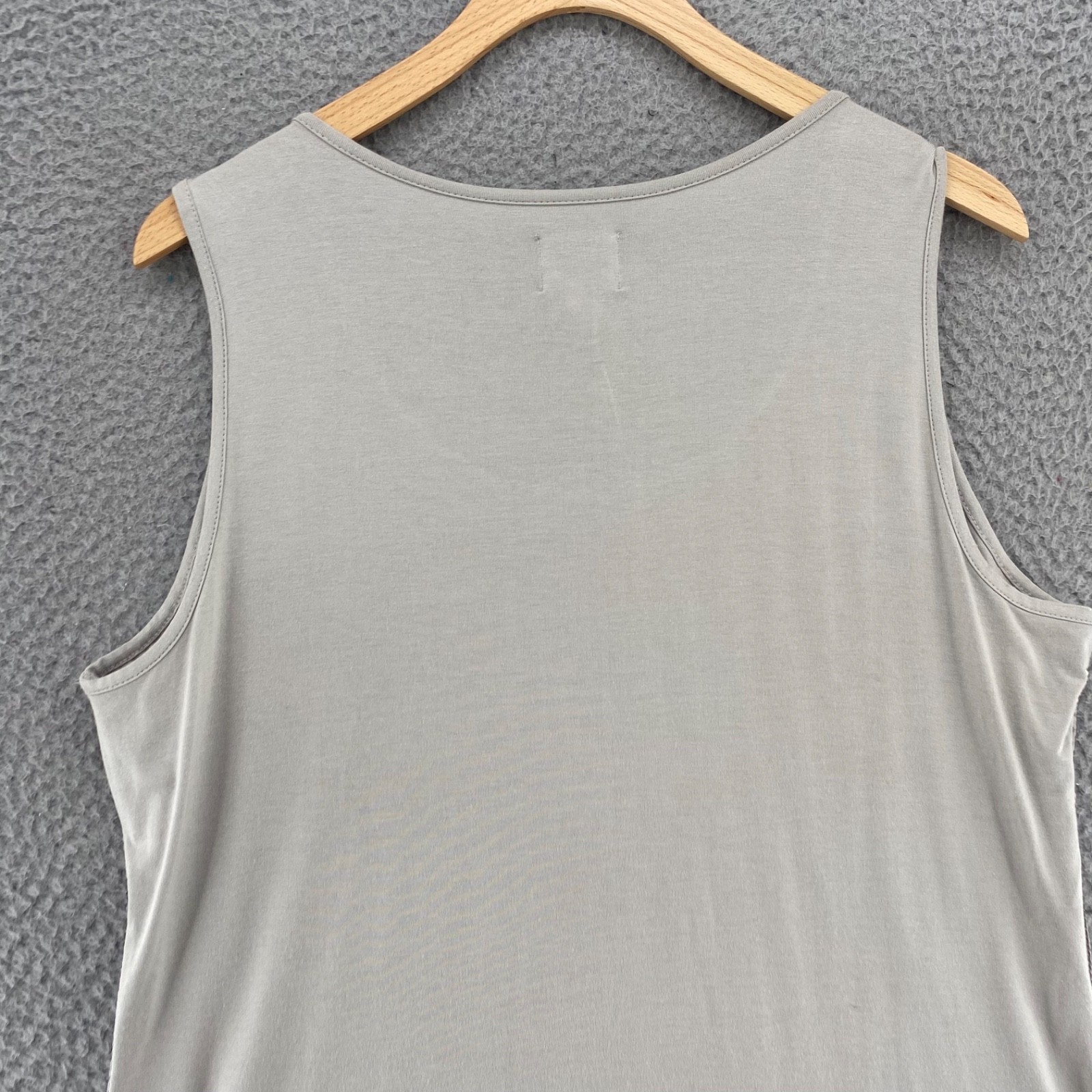 Chicos Top Womens 2 US Large Silver Sequins Scoop Neck Tank Stretch Knit Tunic