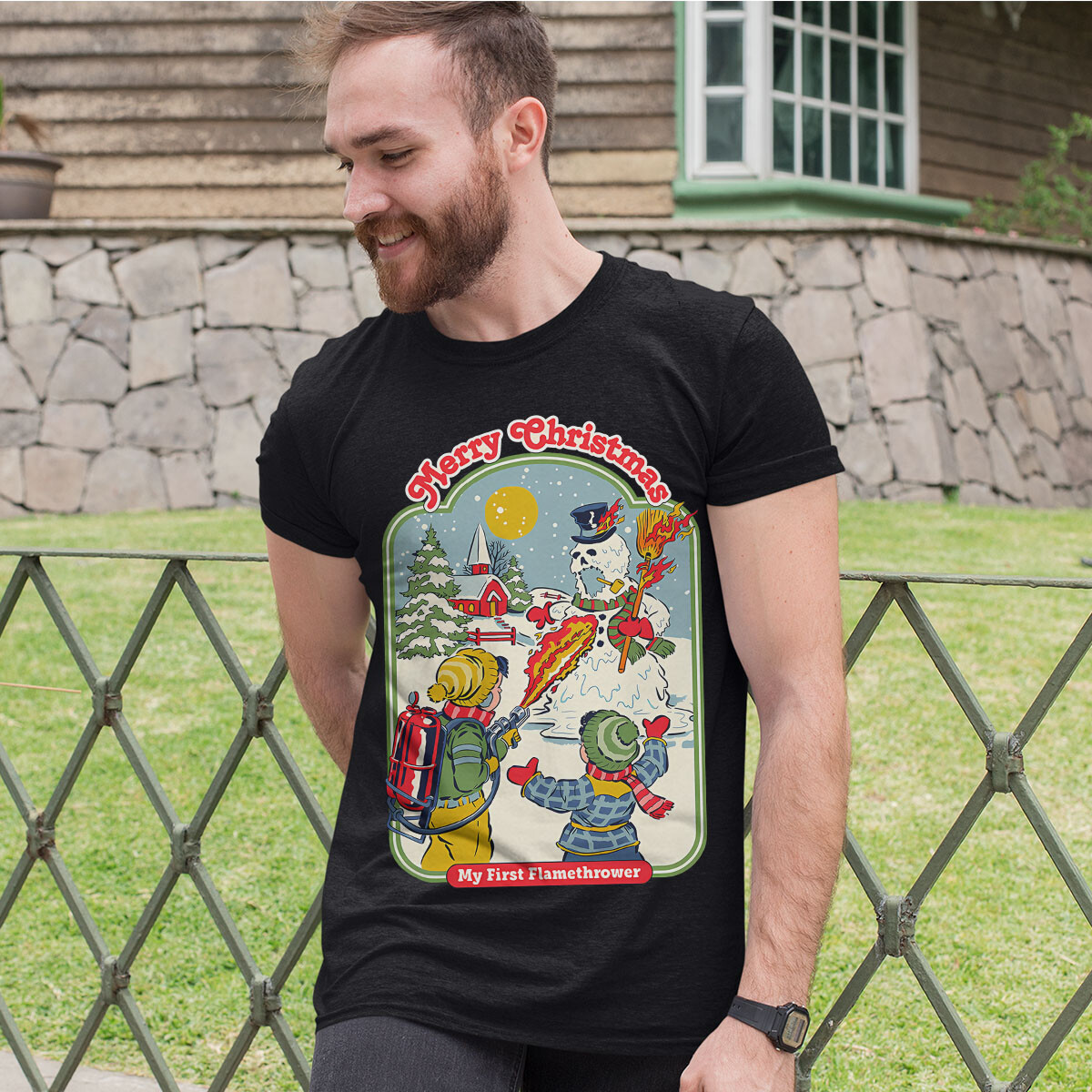 My First Flamethrower 90s Bold Statement T Shirt #SR#T433