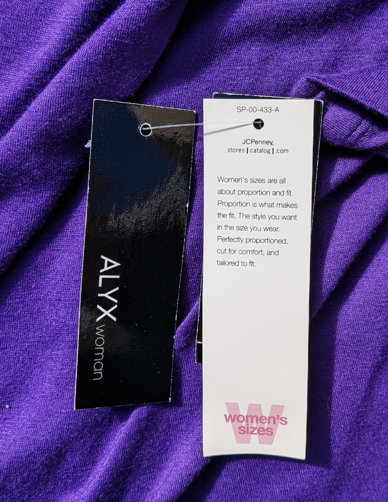 ALYX Women’s Plus Size 1X Purple Draped Cowl Neck 3/4 Sleeve Knit Blouse Top NEW