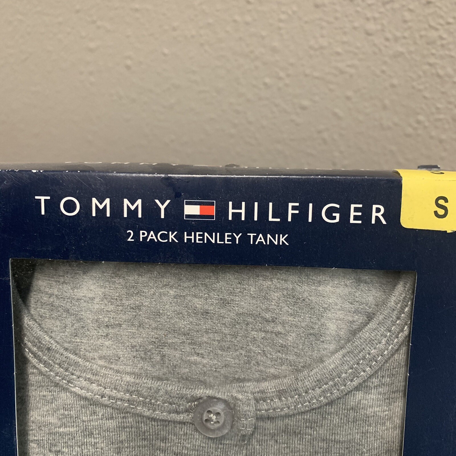 Tommy Hilfiger 2 Pack Henley Tank Gym Women S Grey/Navy 95% Cotton, 5%Spandex