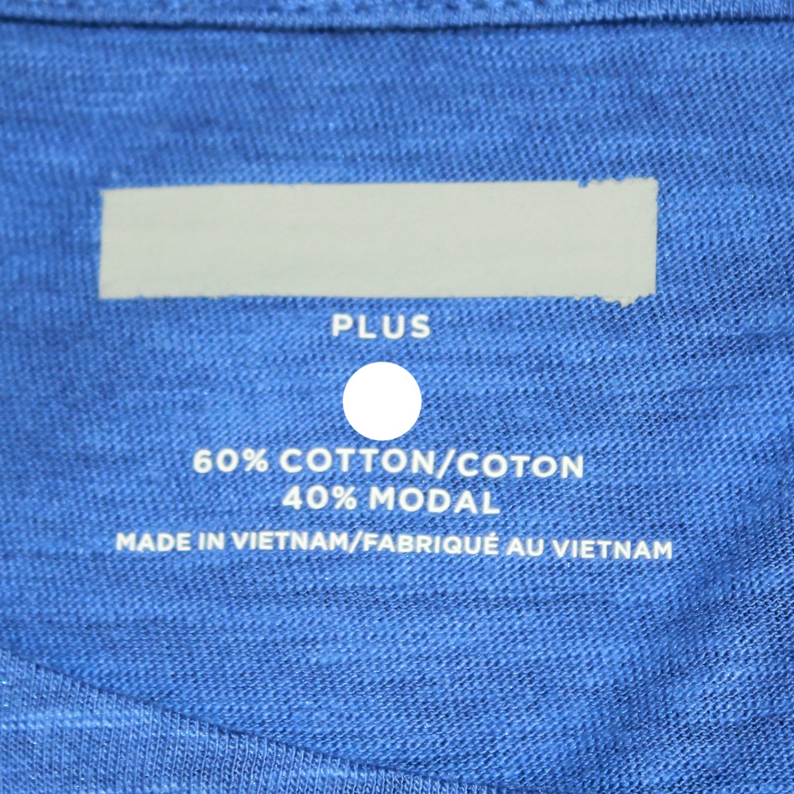 Talbots Pocket Tee Top Crew Neck Button Back Cap Sleeve T-Shirt Blue 3X