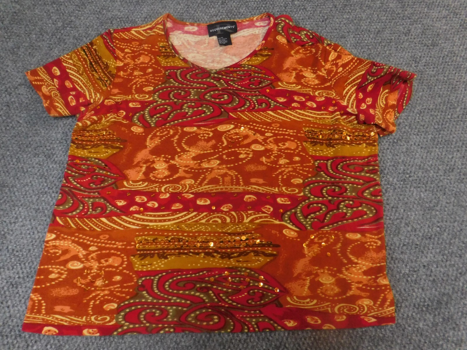 Requirements Womens Blouse Extra Large PAisley