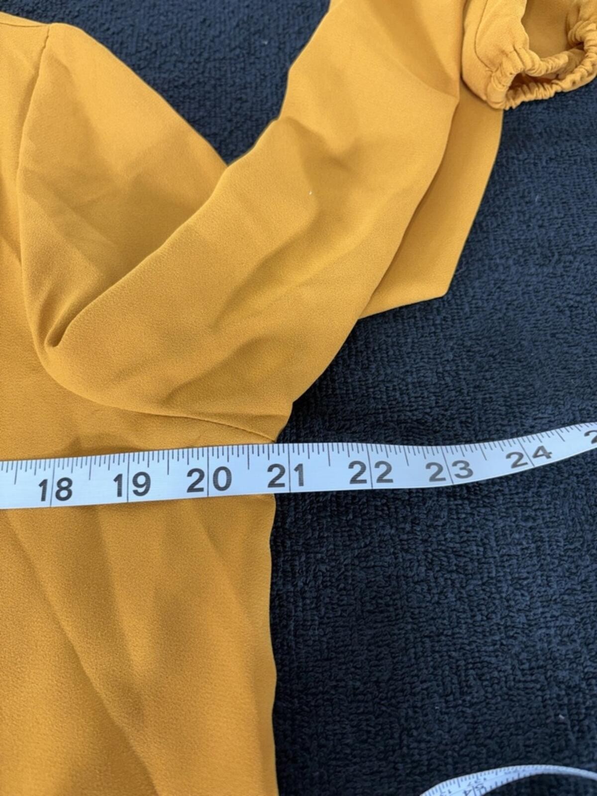 Evan Picone Mustard Tie-Neck Blouse 2168