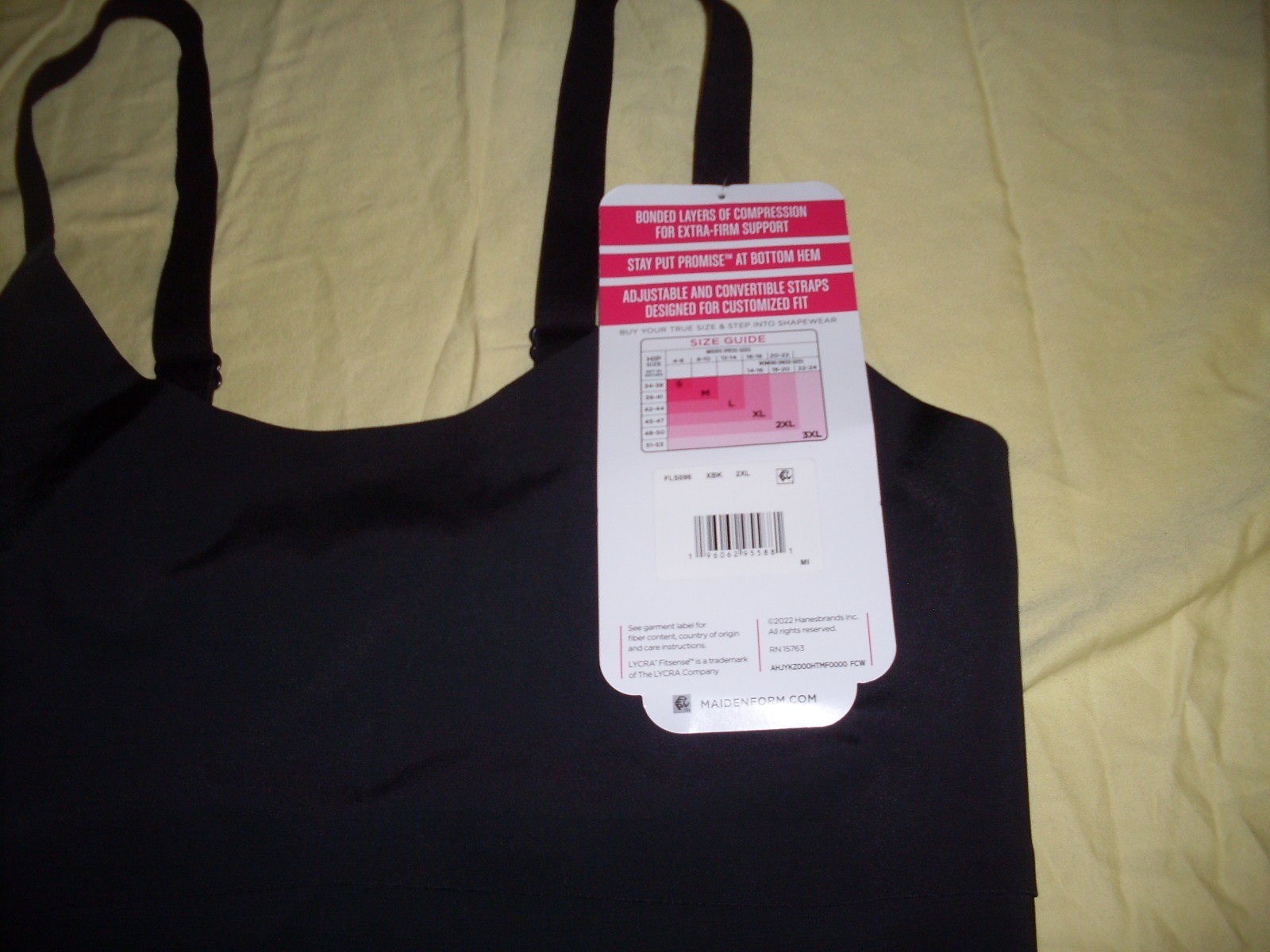 WOMENS MAIDENFORM FLEXEES SCULPTS SHAPEWEAR ULTRA FIRM CAMI SIZE 2XL NWT