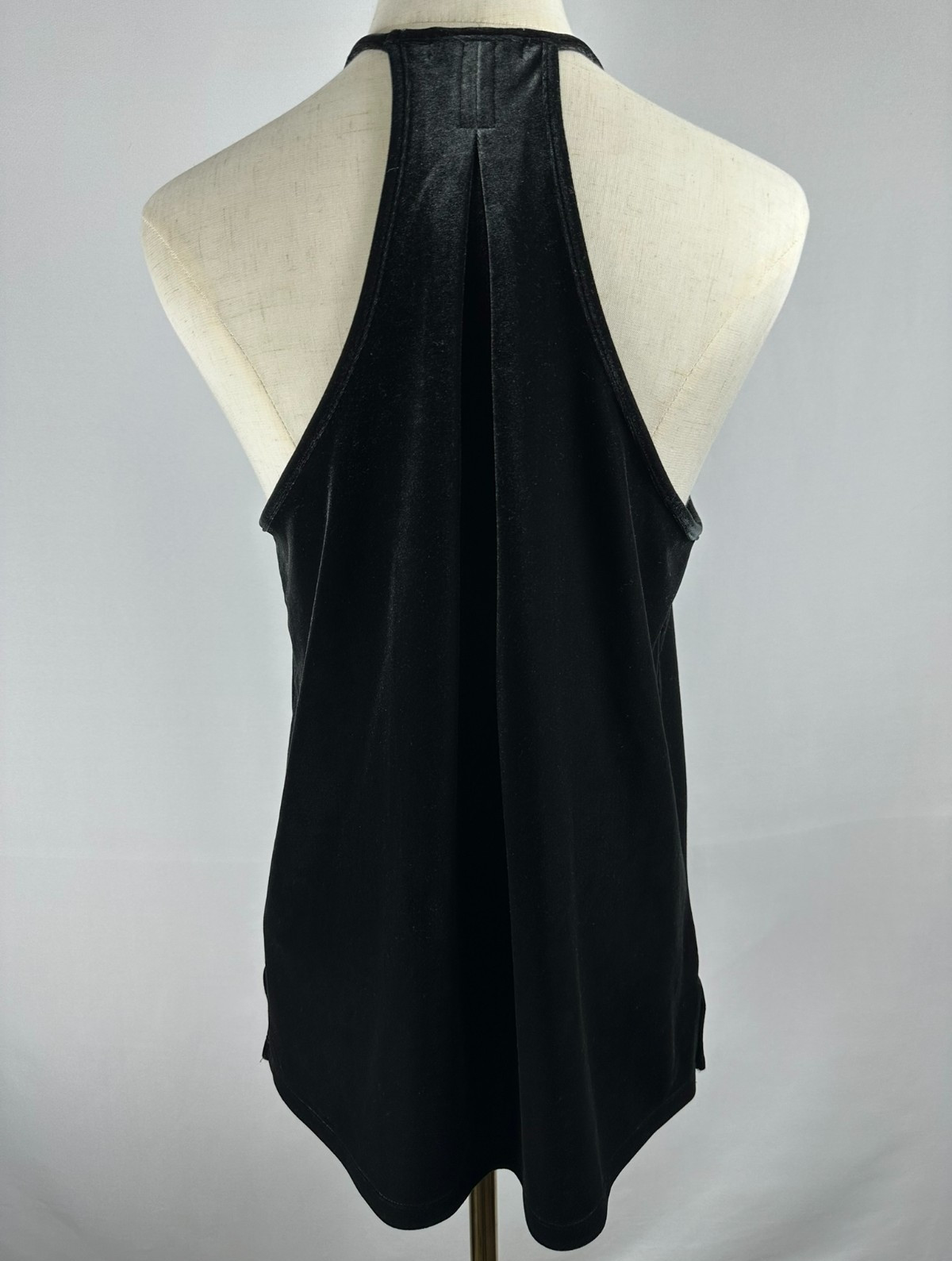 Gap Velvet Halter Top M Black Racerback Tank Y2K Glam Whimsigoth Fairy Grunge