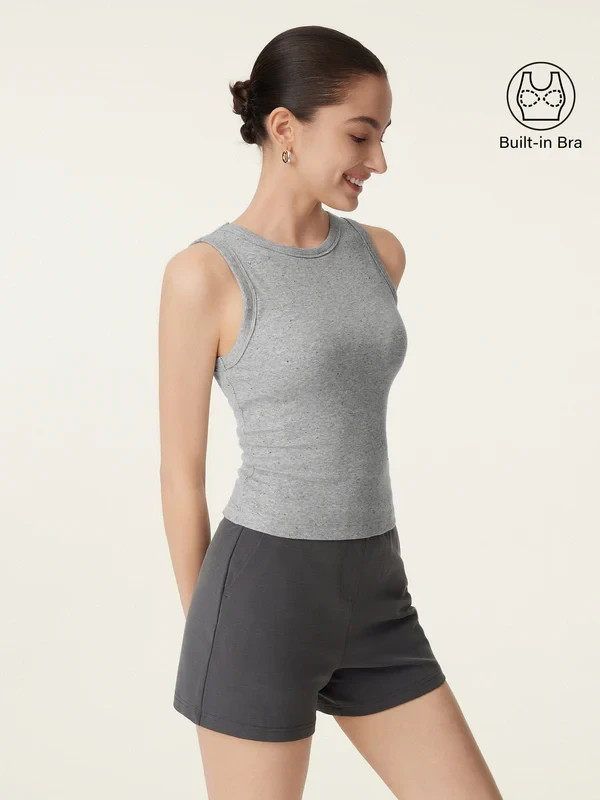 OGL Women’s Crewneck Cotton New Airy Bra Tank – No Import Fees