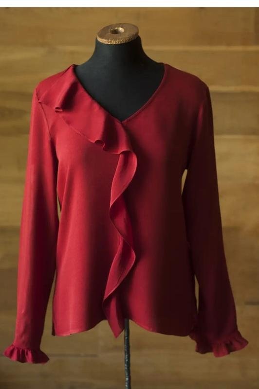Women Massimo Dutti Shirt Burgundy 36 / S / 44 #MXIT