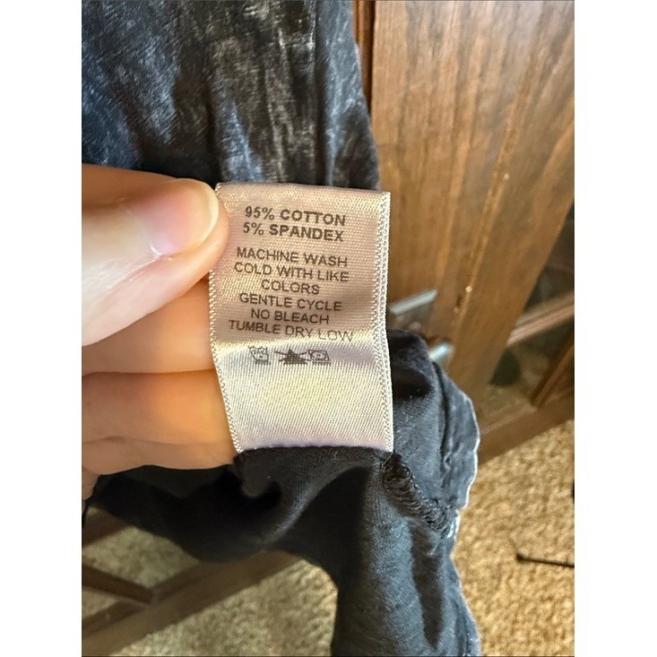 Jess & Jane Womens Gray Mineral Wash Long Sleeve Tunic Top M46-000 Size Medium