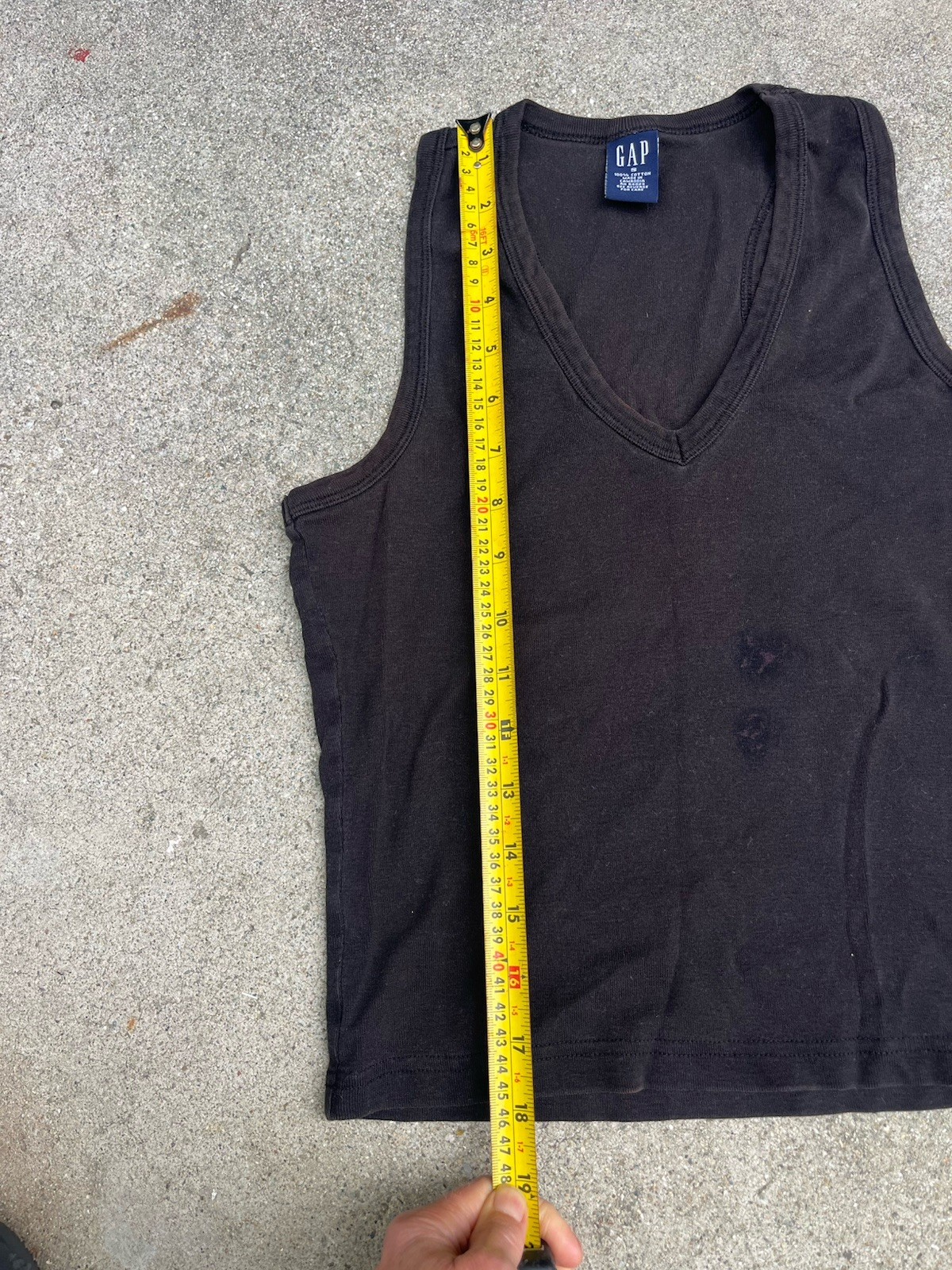 Vintage Gap tank top xs black 100 cotton vtg 90s y2k baby rib tee extra small