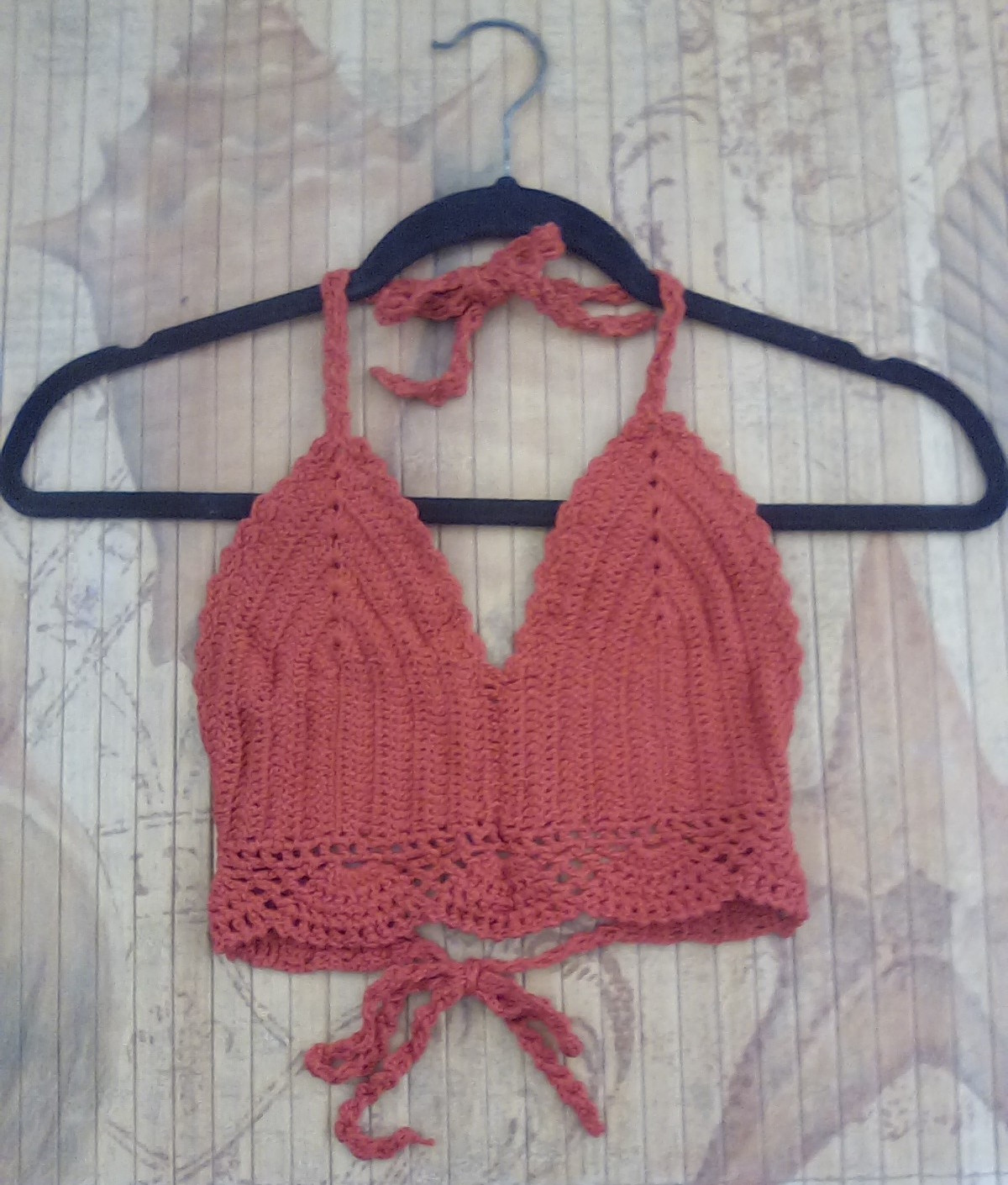 Crochet Halter Tops Wholesale Lot 1 Dz Rust Sizes S M L 4 each New Packaged