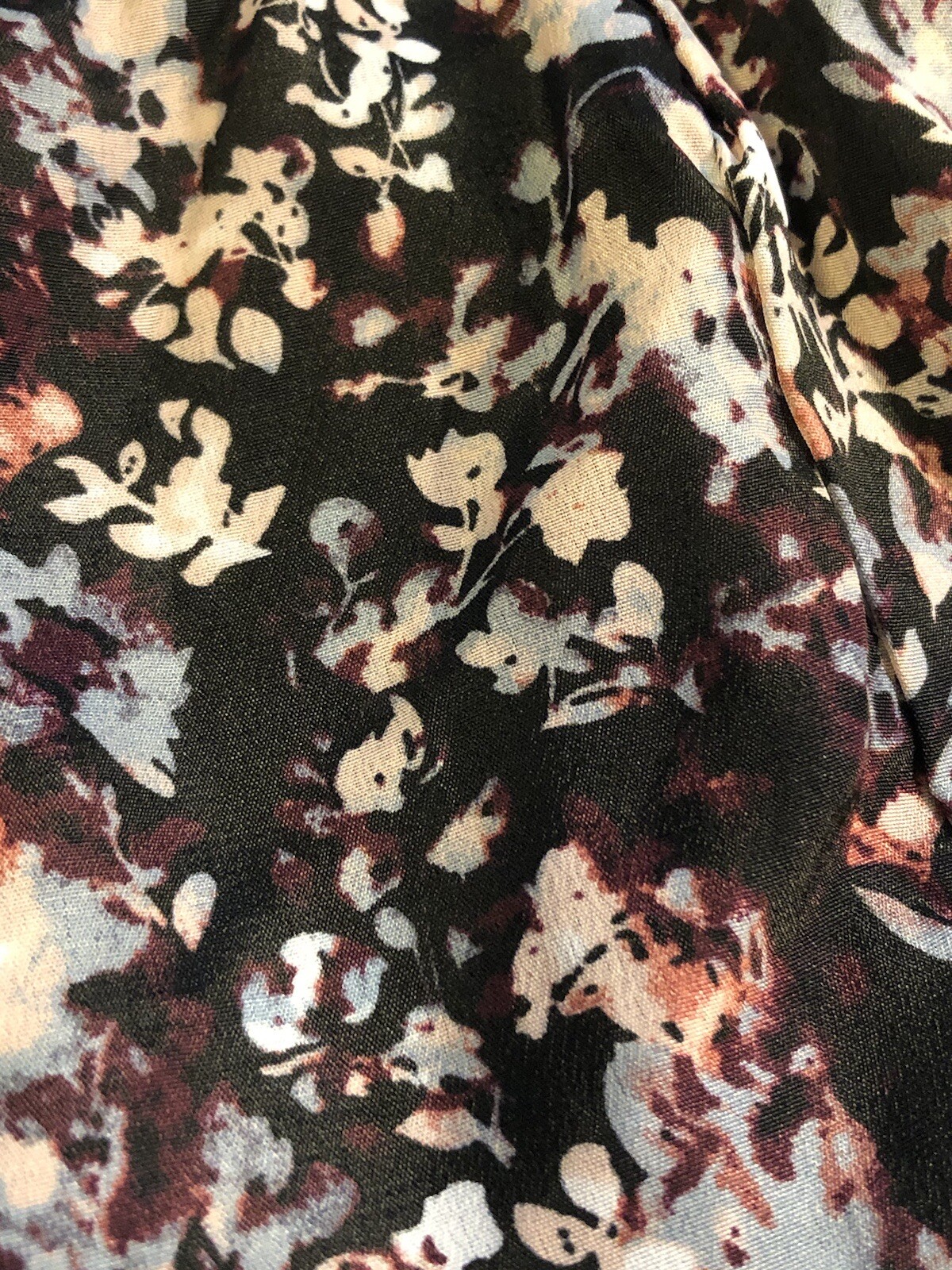 TANZARA – Women’s Large – NEW – Black Pink Floral Lace Panel Blouse – MSRP $43