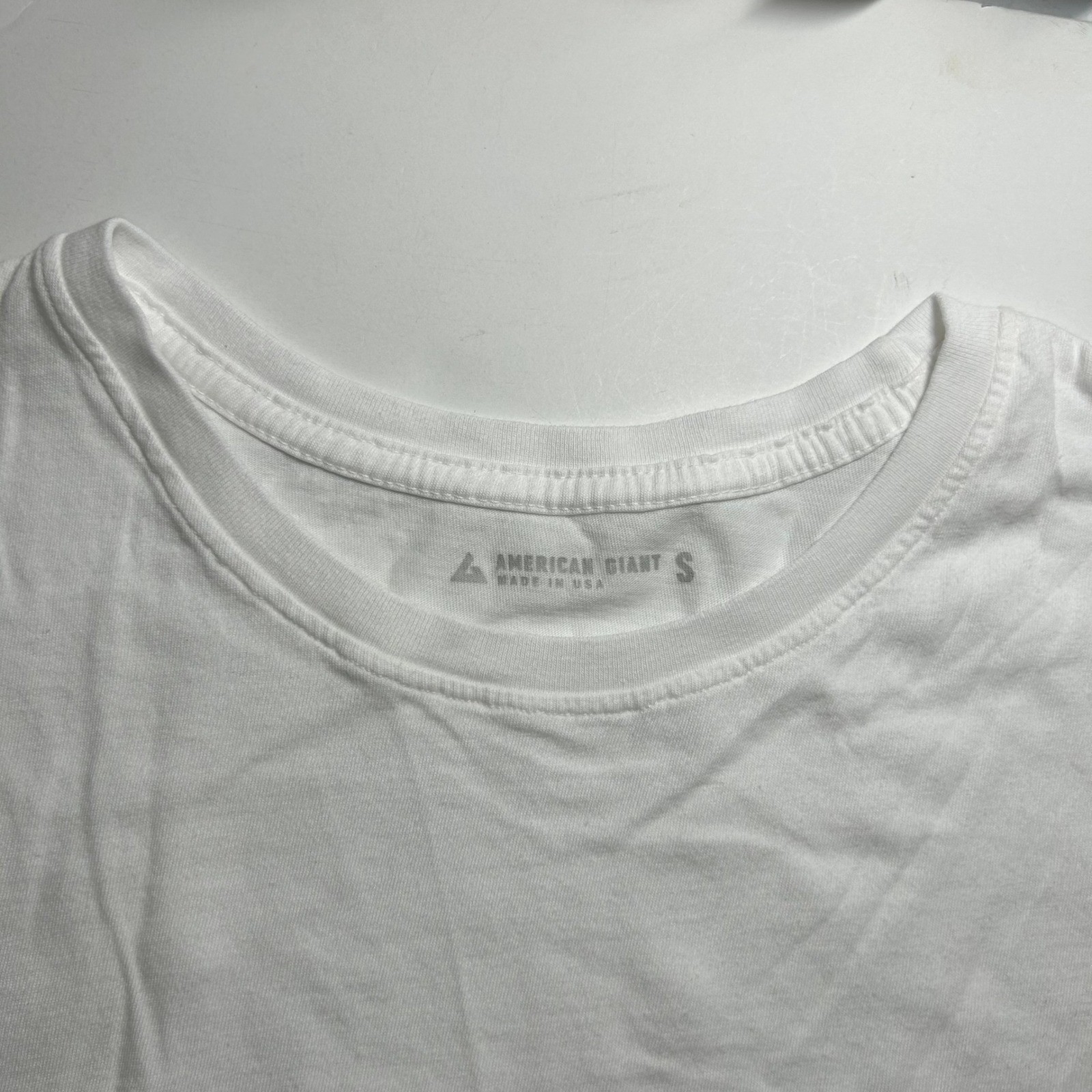 American Giant Womens White Classic Crewneck Cotton Tee T-Shirt S Small NWOT