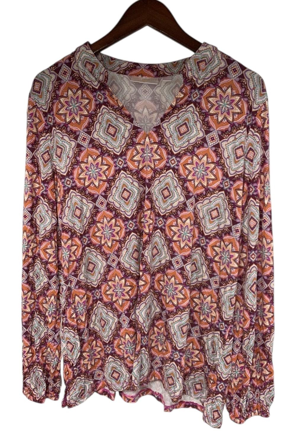 Belle Boho by Kim Gravel Women’s Rayon Star Border Top Sangria