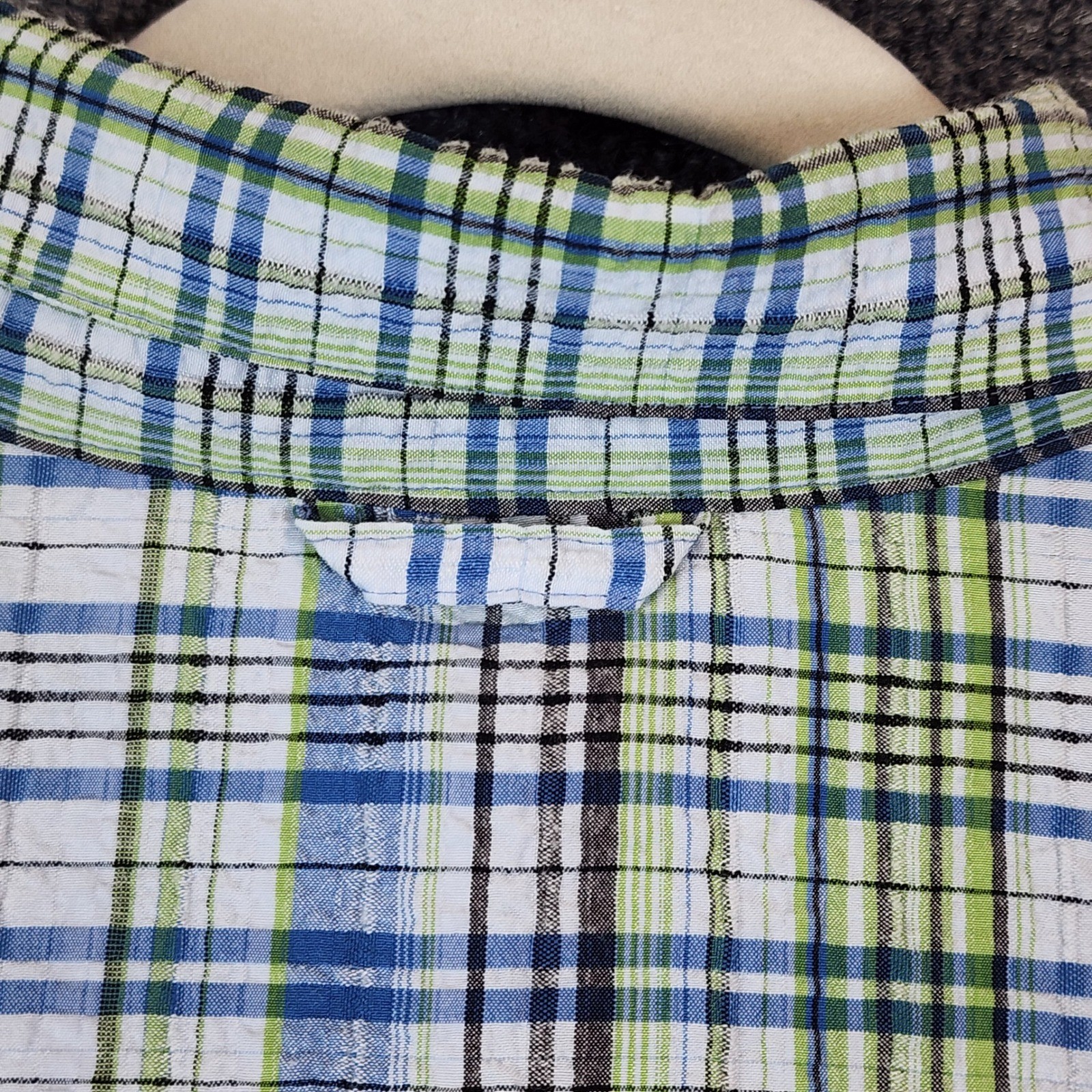 Woolrich Womens XL Coastal Preppy Outdoor Travel Plaid Roll Tab Shirt XL