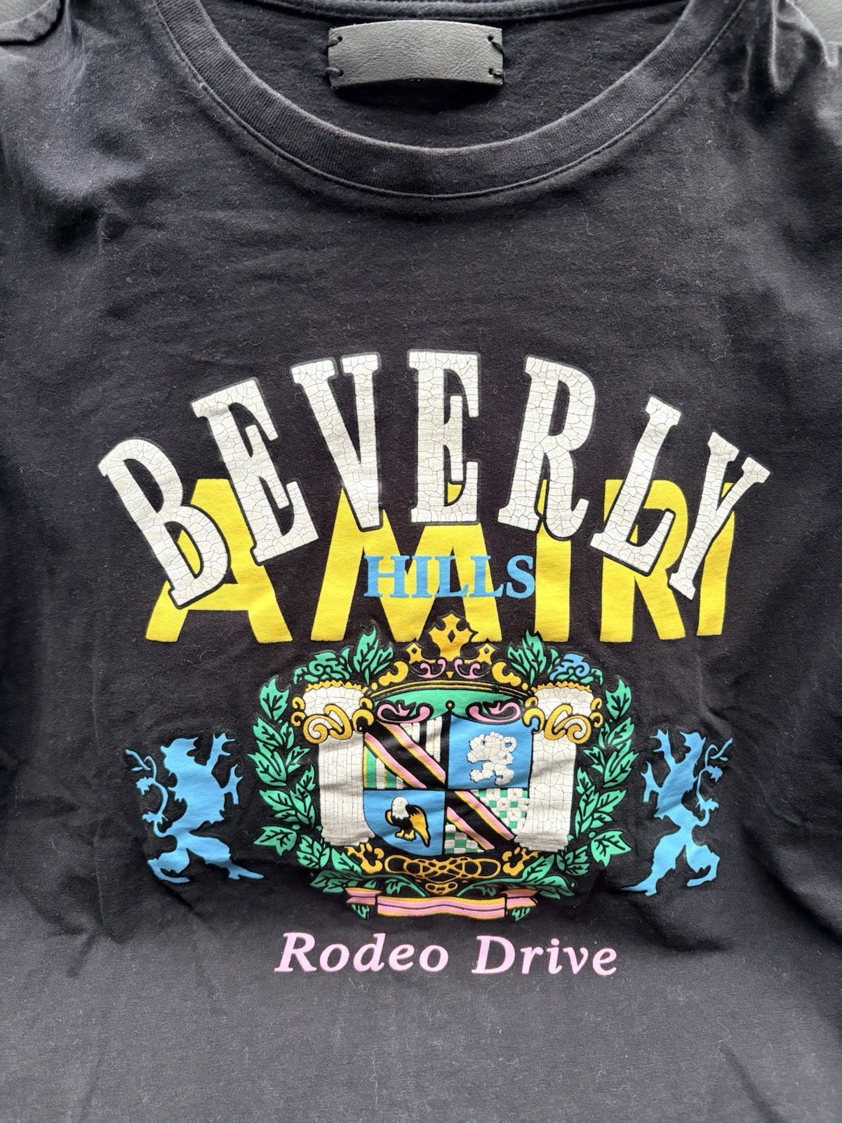 Amiri Beverly Hills Black T Shirt Size Medium Mens