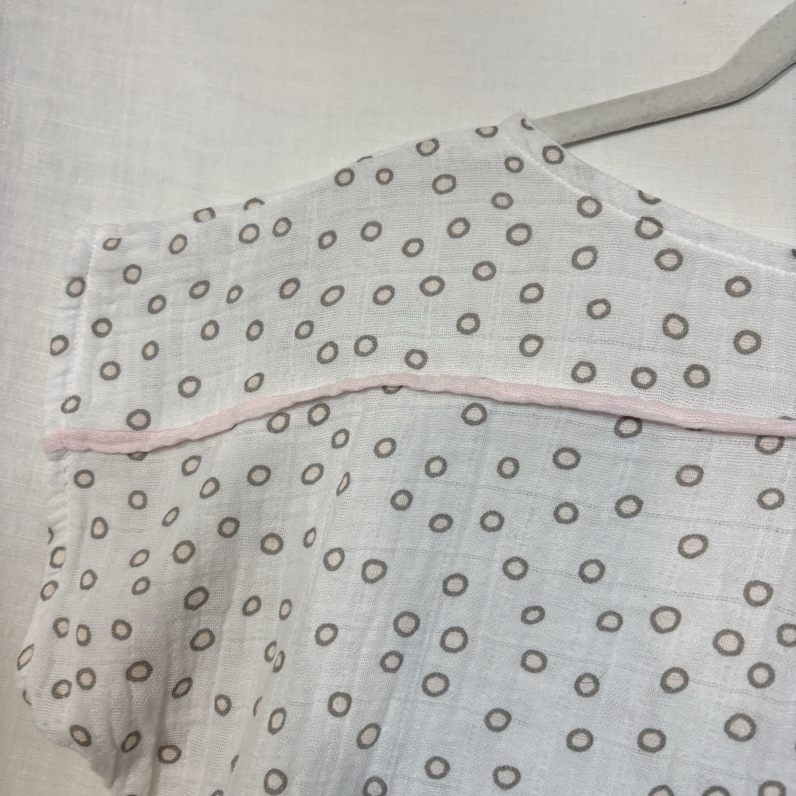 Cotton Gauze Blouse Tunic Top White Brown Pink Resort Beach Vacation Sun