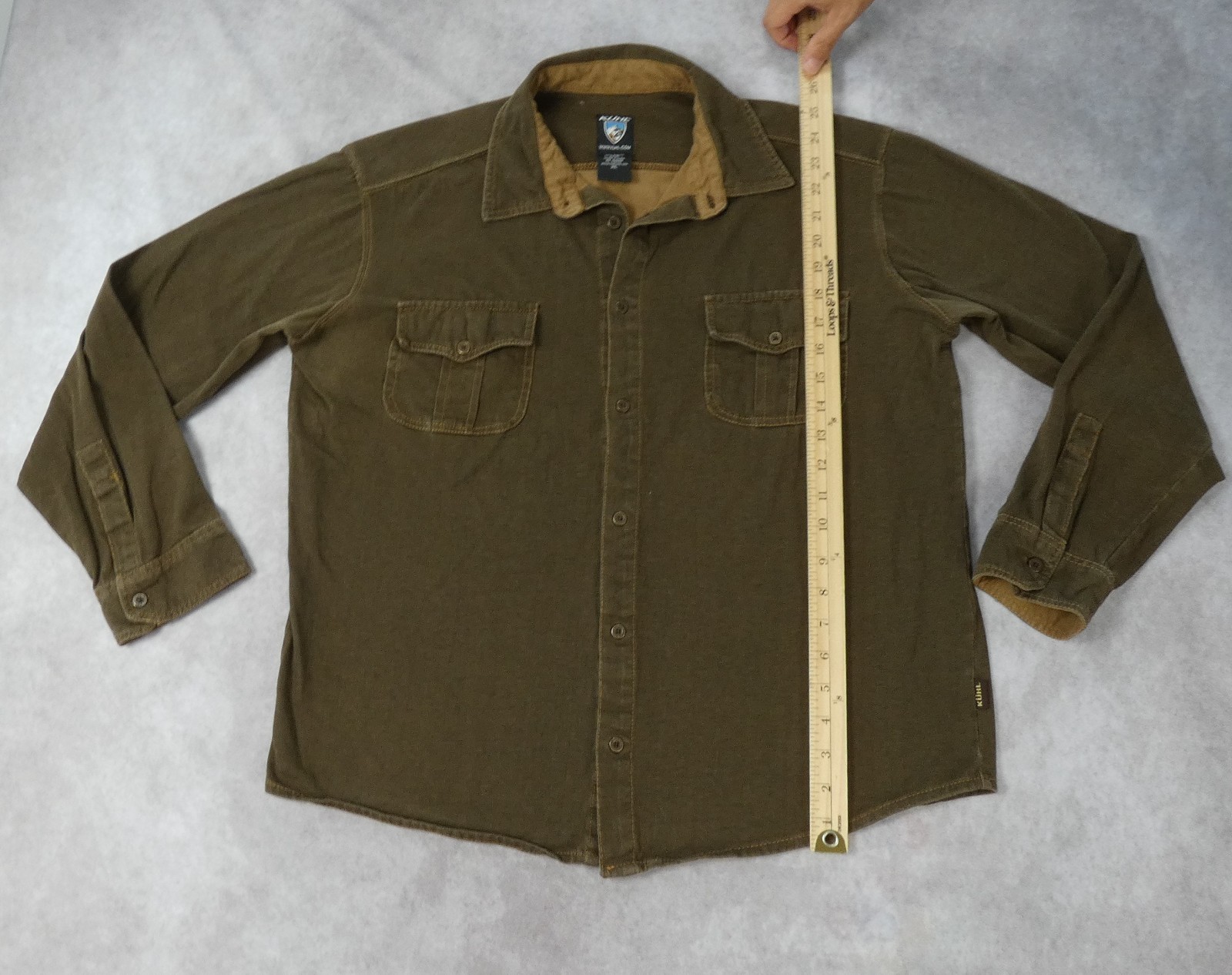Kuhl Button Up Shirt Womens XL Brown Outdoor Gorpcore Hiking