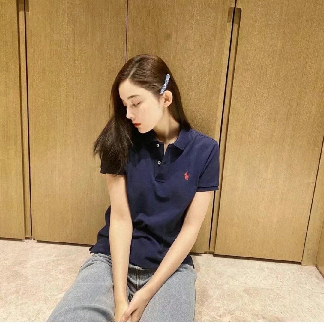 Polo Ralph Lauren Women’s The Iconic Classic Fit Mesh Polo Shirt Black Red Pony