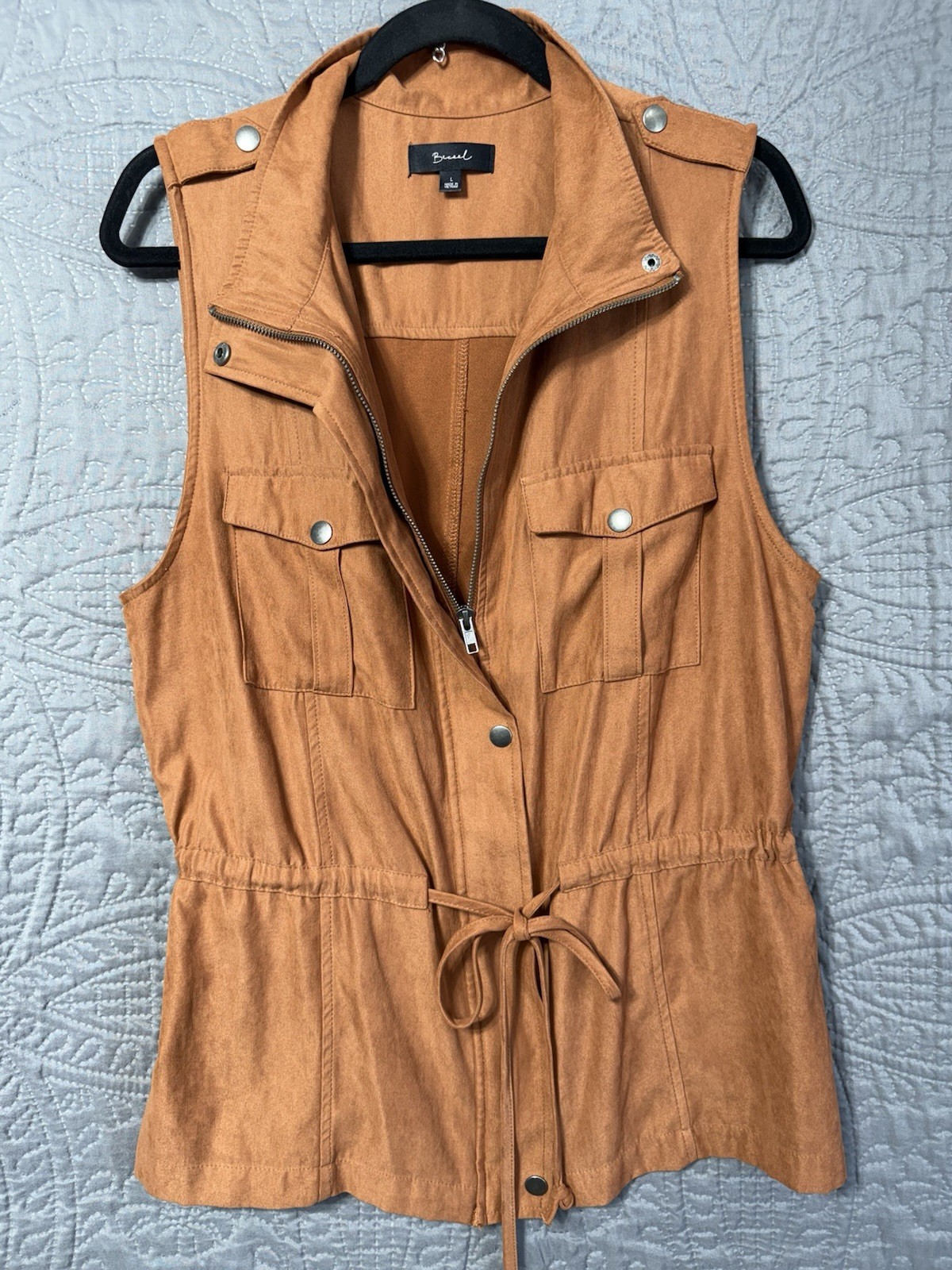 Jacket Utility Cargo Vest Small Rust Tie Size L