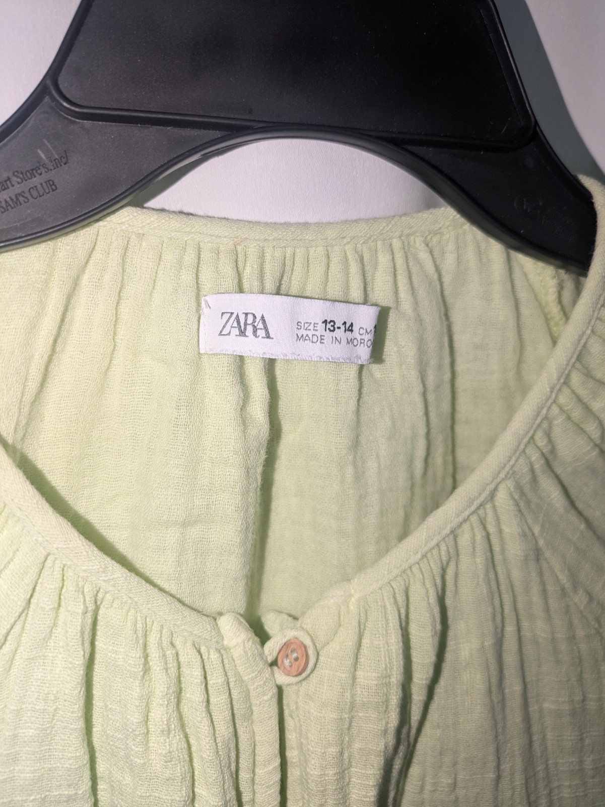 ZaraWomen’s Light Green Button-Up Blouse Size 13-14 Cm 16