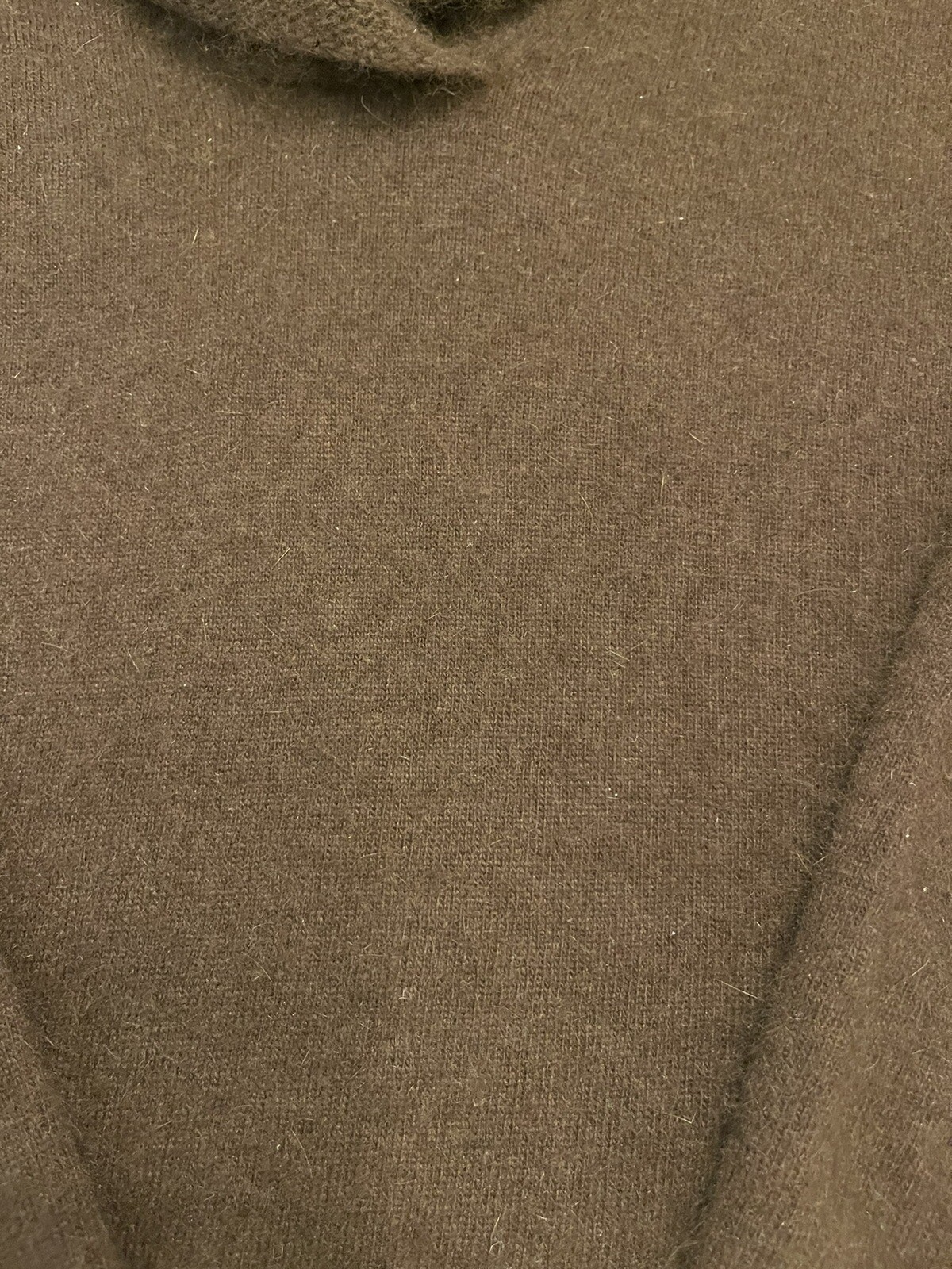 Carole Little Women’s Brown Lambs’ Wool Angora Rabbit Hair Blend Sweater sz L
