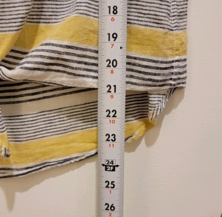 BeachLunchLounge Janera Sunshine Striped Tie-Front Linen Sleeveless Top S NWT