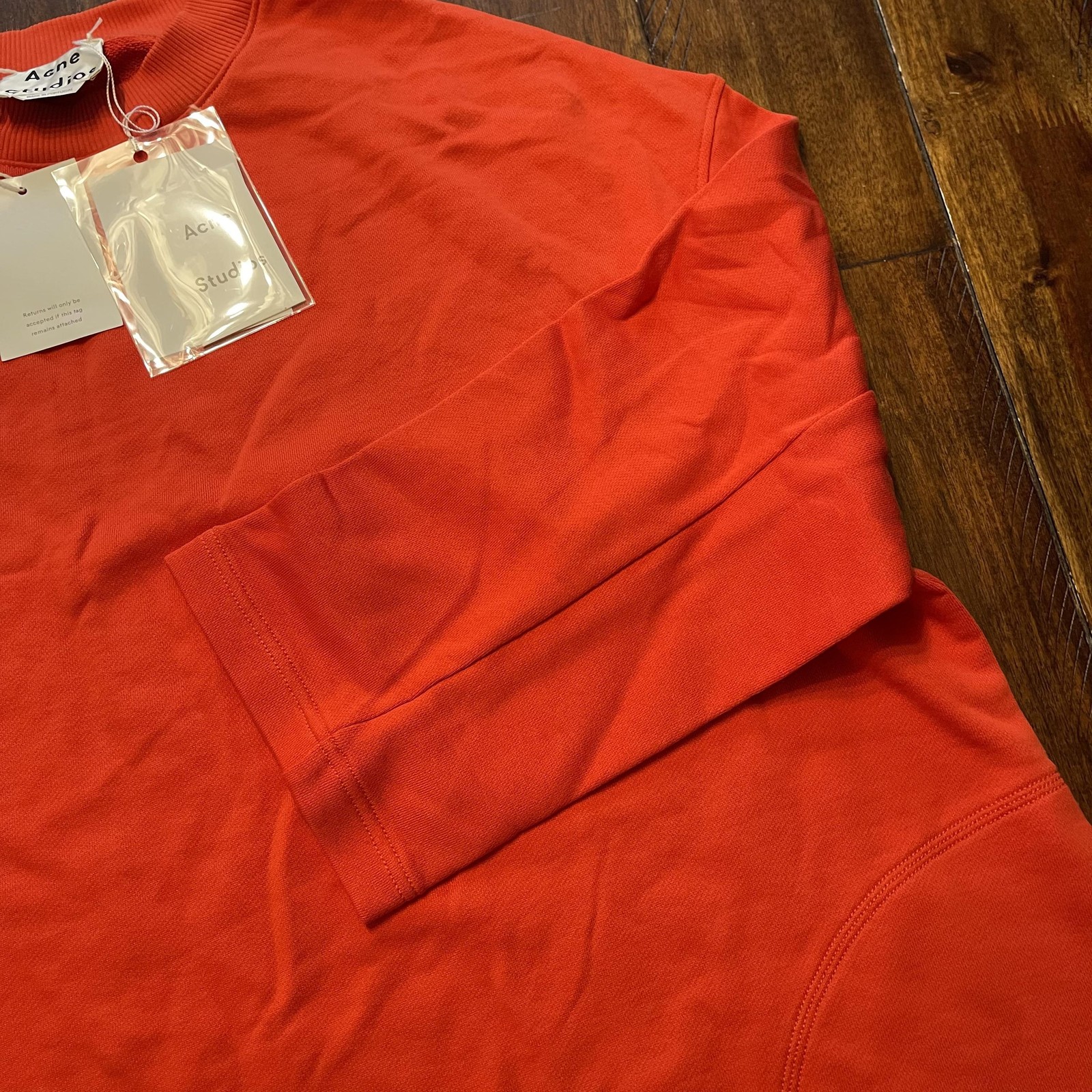Acne Studios Sweatshirt Womens Medium Orange Leyla U FL SS17 Oversized Tunic