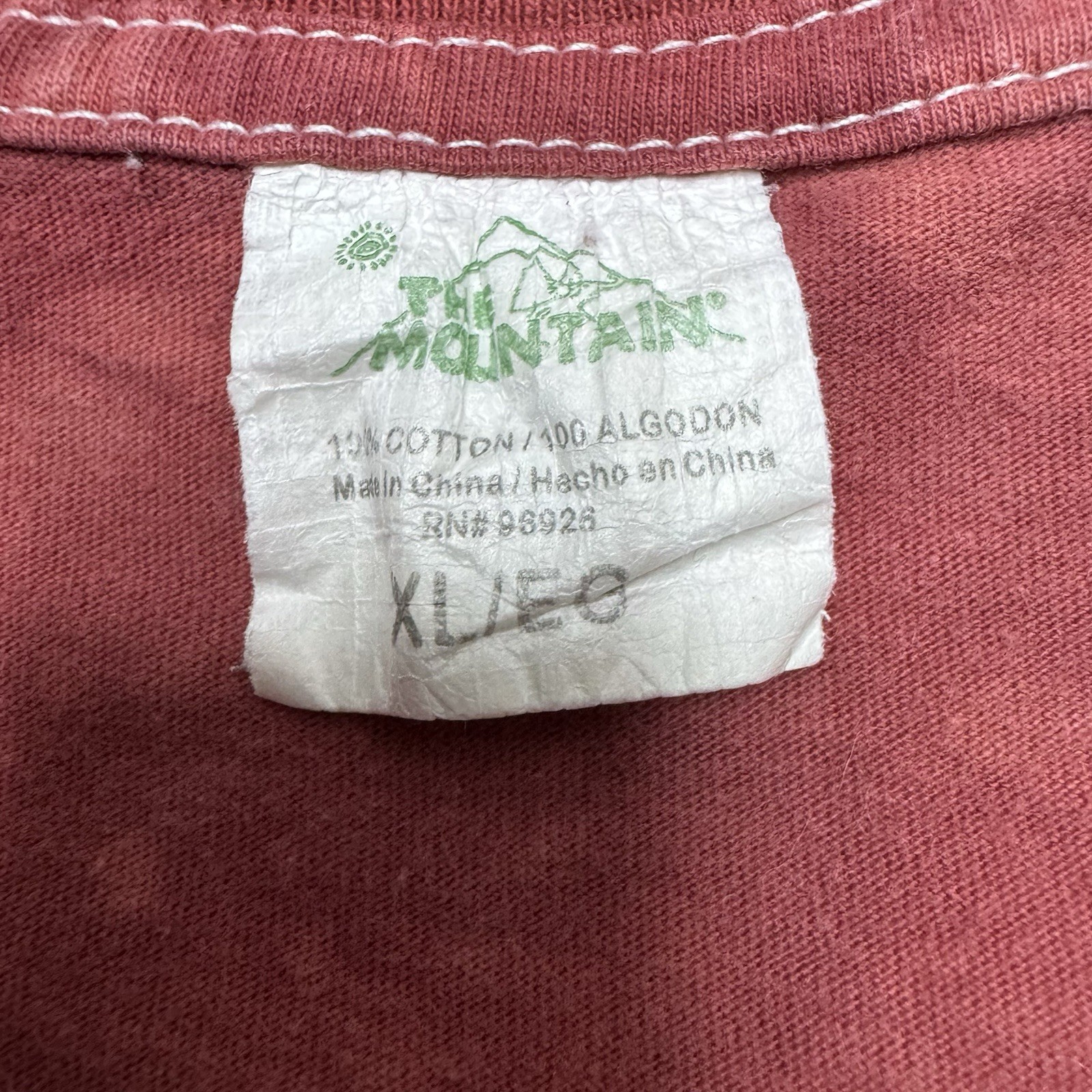 Vintage The Mountain Tie Dye Women’s XL T Shirt Dads Heart Red 90s Y2K