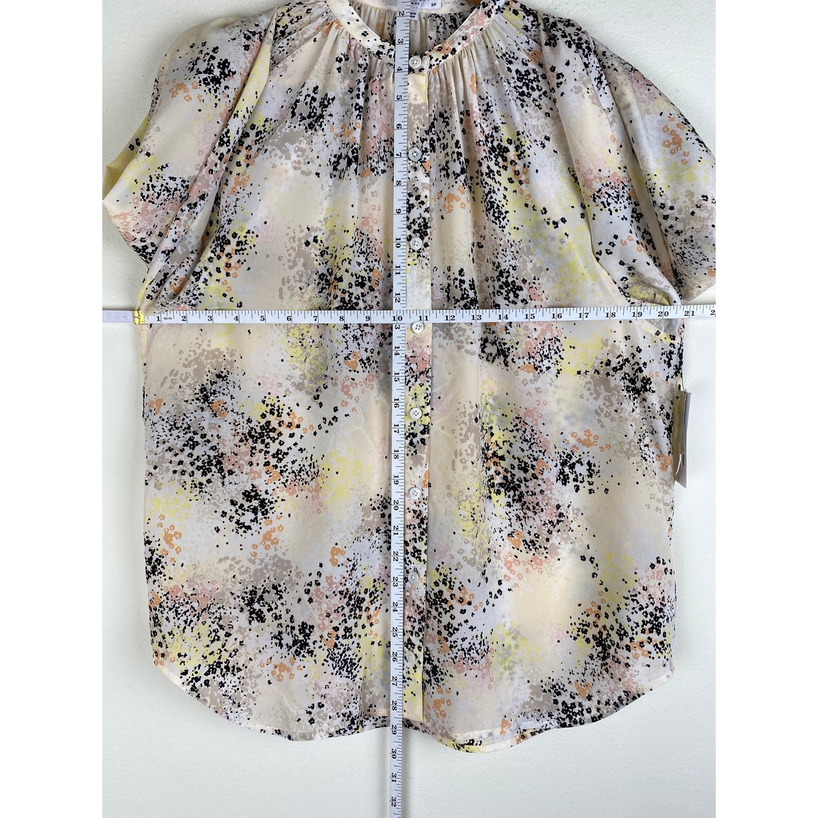 NWT Equipment Causette Silk Blouse Small Abstract Print Button Front