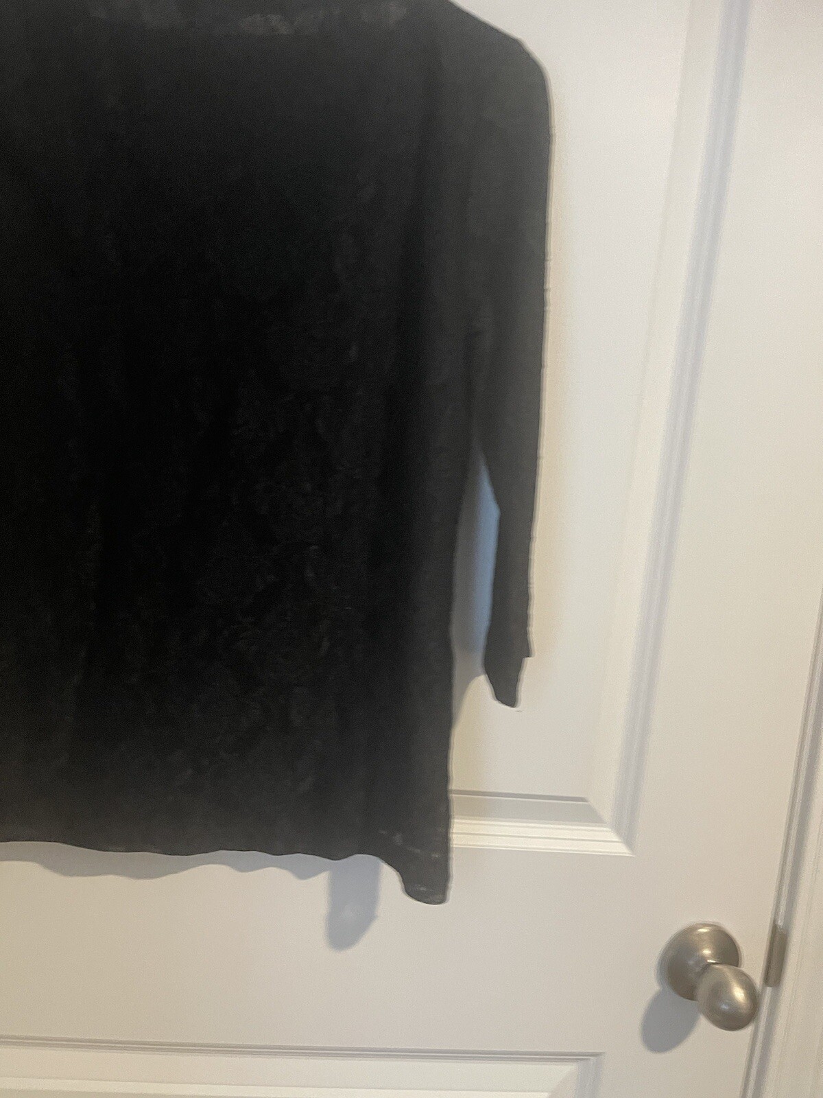 Liz Claiborne Size PM Lace Black Blouse Lined With 3/4 Sleeves Glam Feminin
