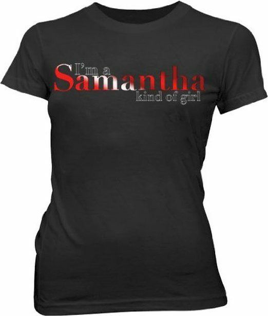 Juniors Romantic TV Sitcom Sex and the City I’m a Samantha Black T-shirt Tee